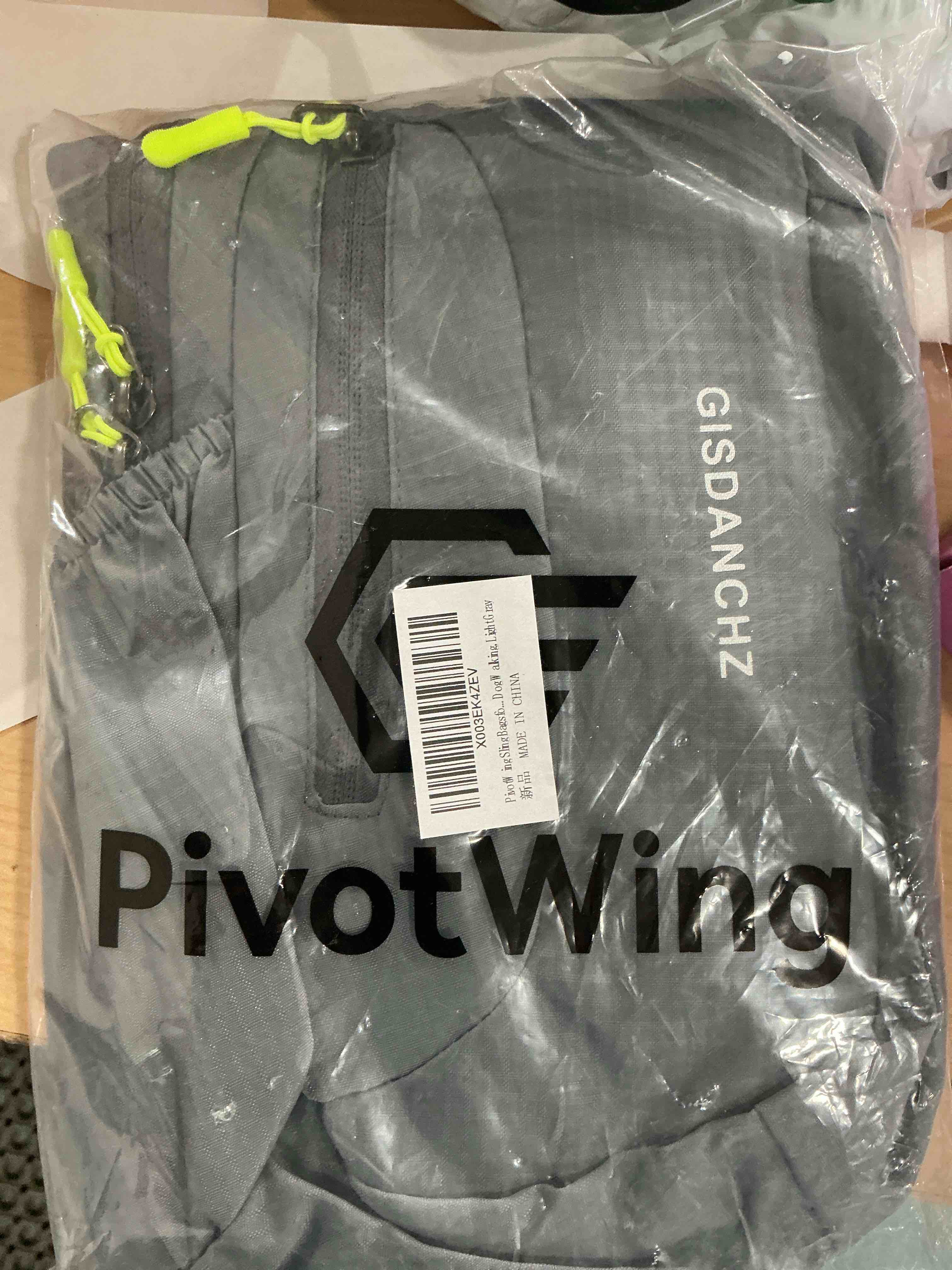 Condition photo showing New/Like New for sling bag crossbody backpack for men womens, chest bag backpack, shoulder bag gym cycling traveling outdoor sports light gray