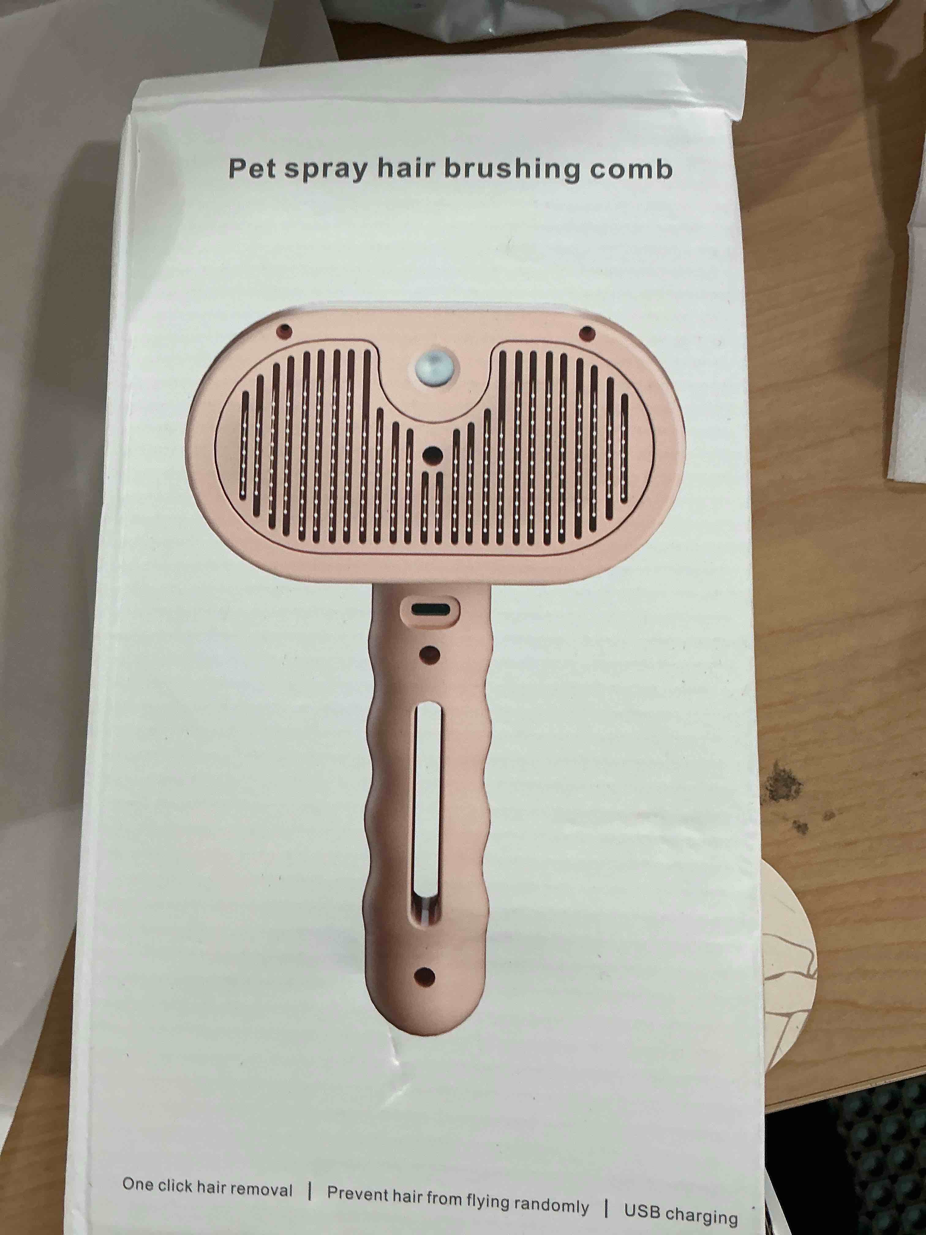 Condition photo showing New/Like New for steam slicker brush pet shedding hair-spray brushes for grooming and desheding, indoor detangler for cats and dogs,4 in 1, suitable for long and short-haired, effectively removes loose fur (white)