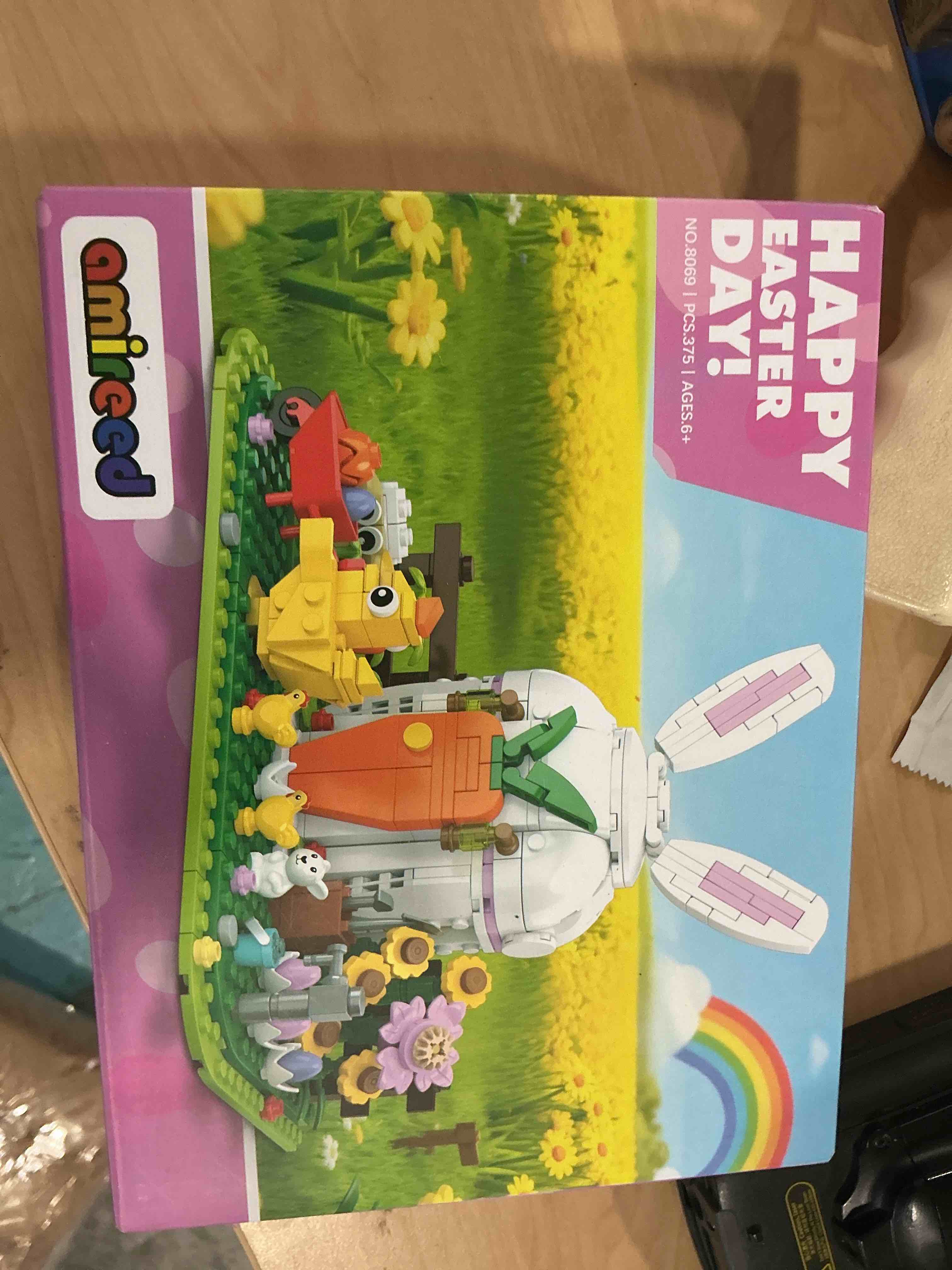 Condition photo showing New/Like New for qoq easter bunny and chick egg hunt building toy, rabbits chick easter egg building blocks set for adults kids boys girls age 8+, basket stuffer or gift idea for easter, birthdays, occasions(877 pcs)