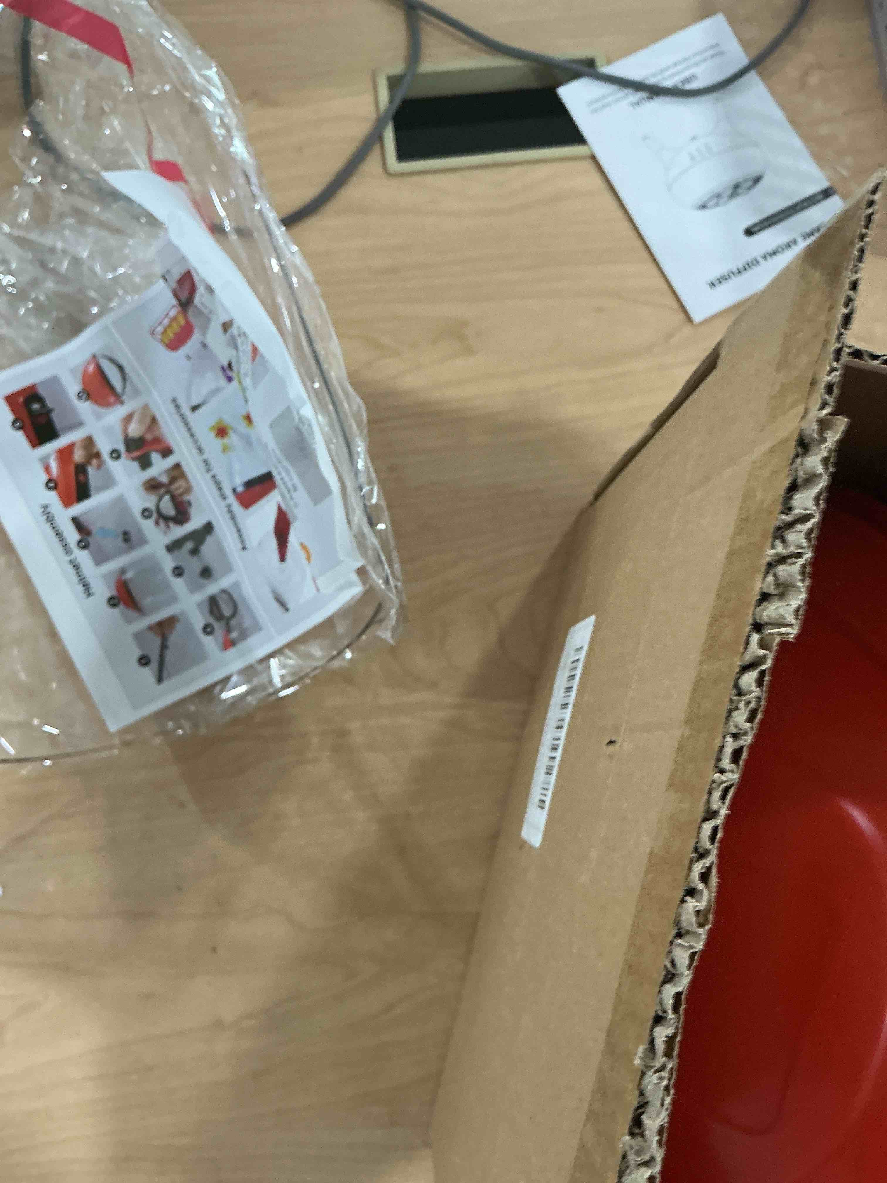 Condition photo showing New/Like New for hummingbird feeder helmet | hands-free outdoor observation device | 4 feeding ports design | adjustable headband | lightweight & durable pvc red-2