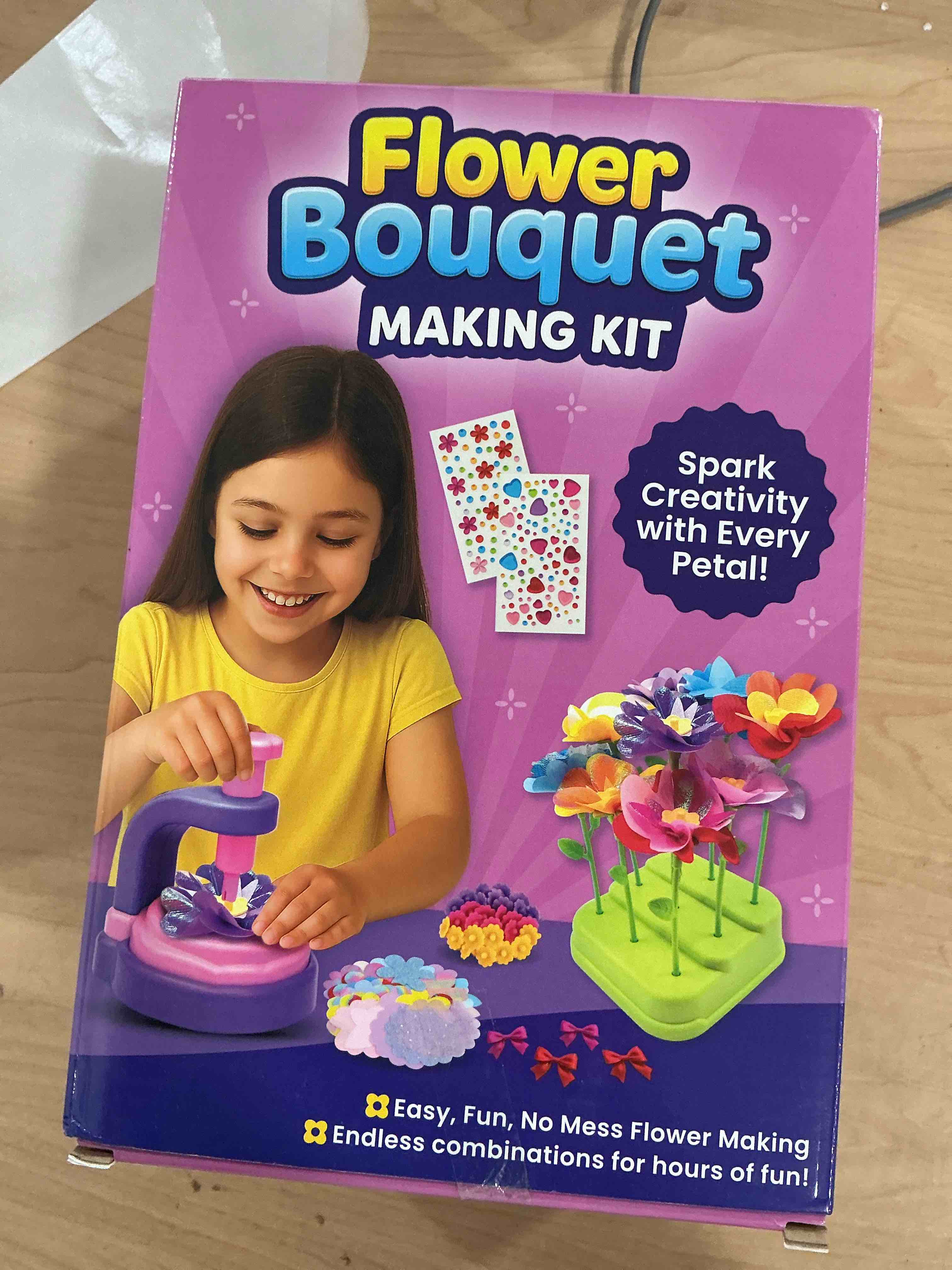 Condition photo showing New/Like New for flower bouquet making kit toy for kids - valentines day gifts, 5 year old girl gift, toys for 7 year old girls gifts, arts and crafts for girls ages 4 5 6 7 8 8-12 +, 6 year old girl gifts birthday