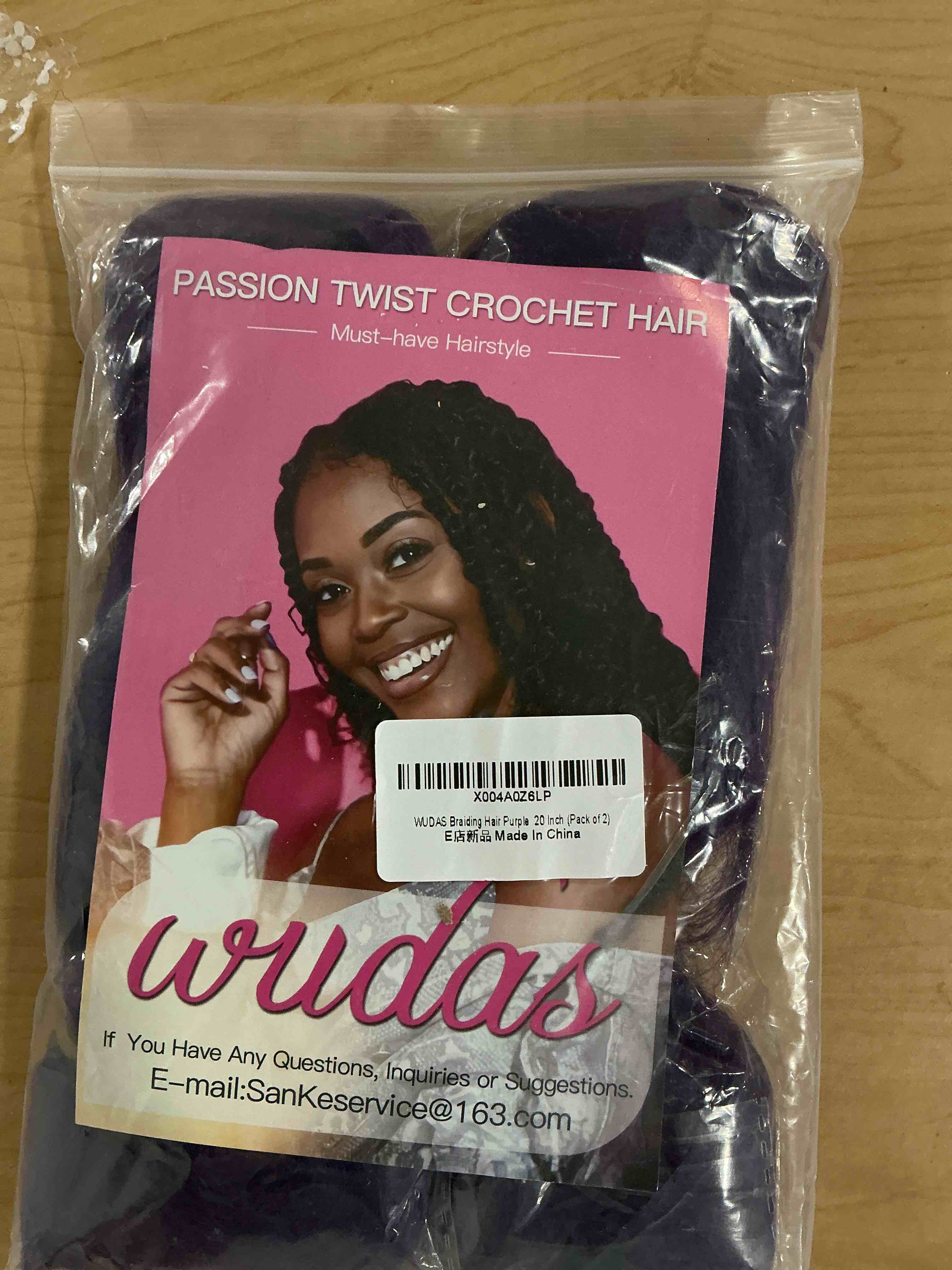 Condition photo showing New/Like New for dark purple braiding hair 20 inch pre stretched hair long straight yaki texture synthetic hair extensions softness, 2 packs 20 inch(pack of 2) purple