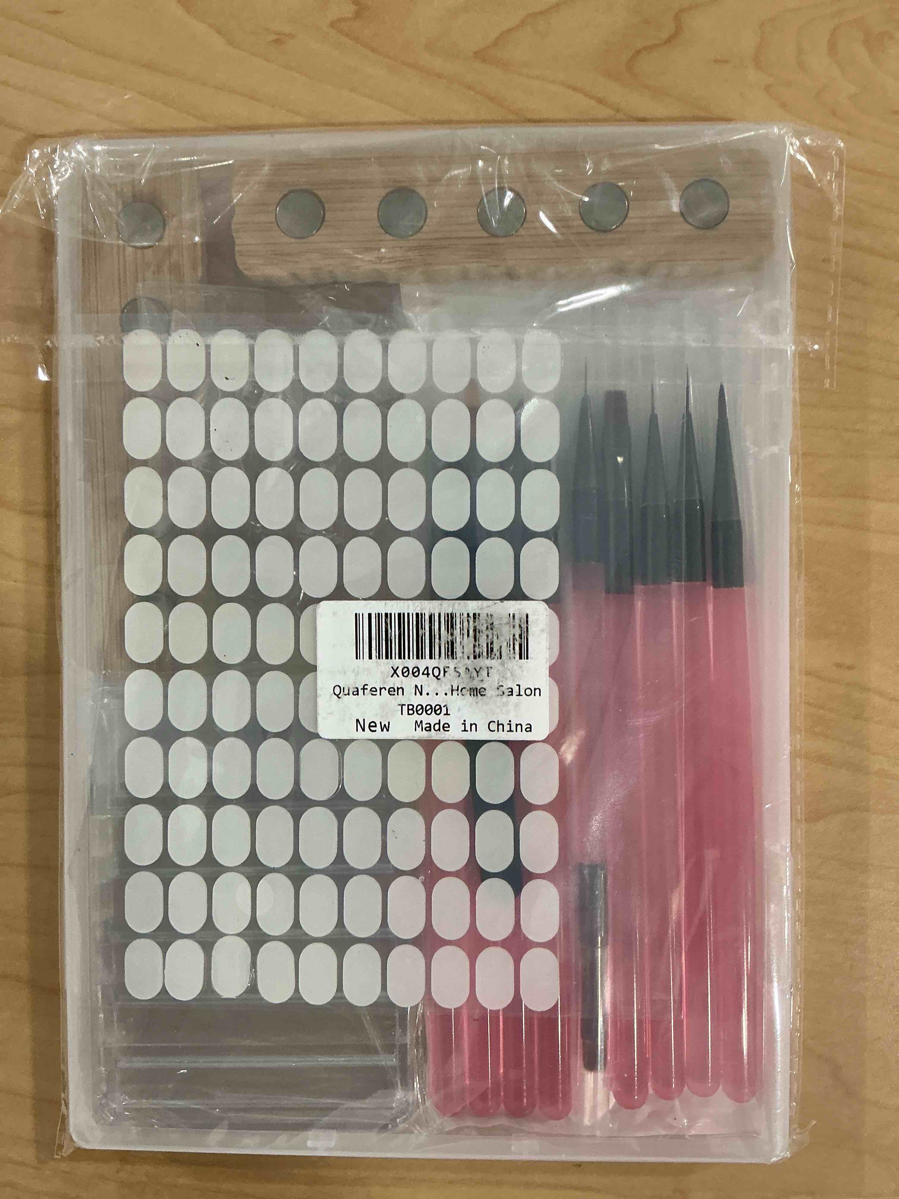 Condition photo showing New/Like New for quaferen nail art brushes set 40pcs liner brushes for nails dual tipped dotting tools silicone sculpture pen thin nail brush with brush holder color palette for beginners painting diy salon home