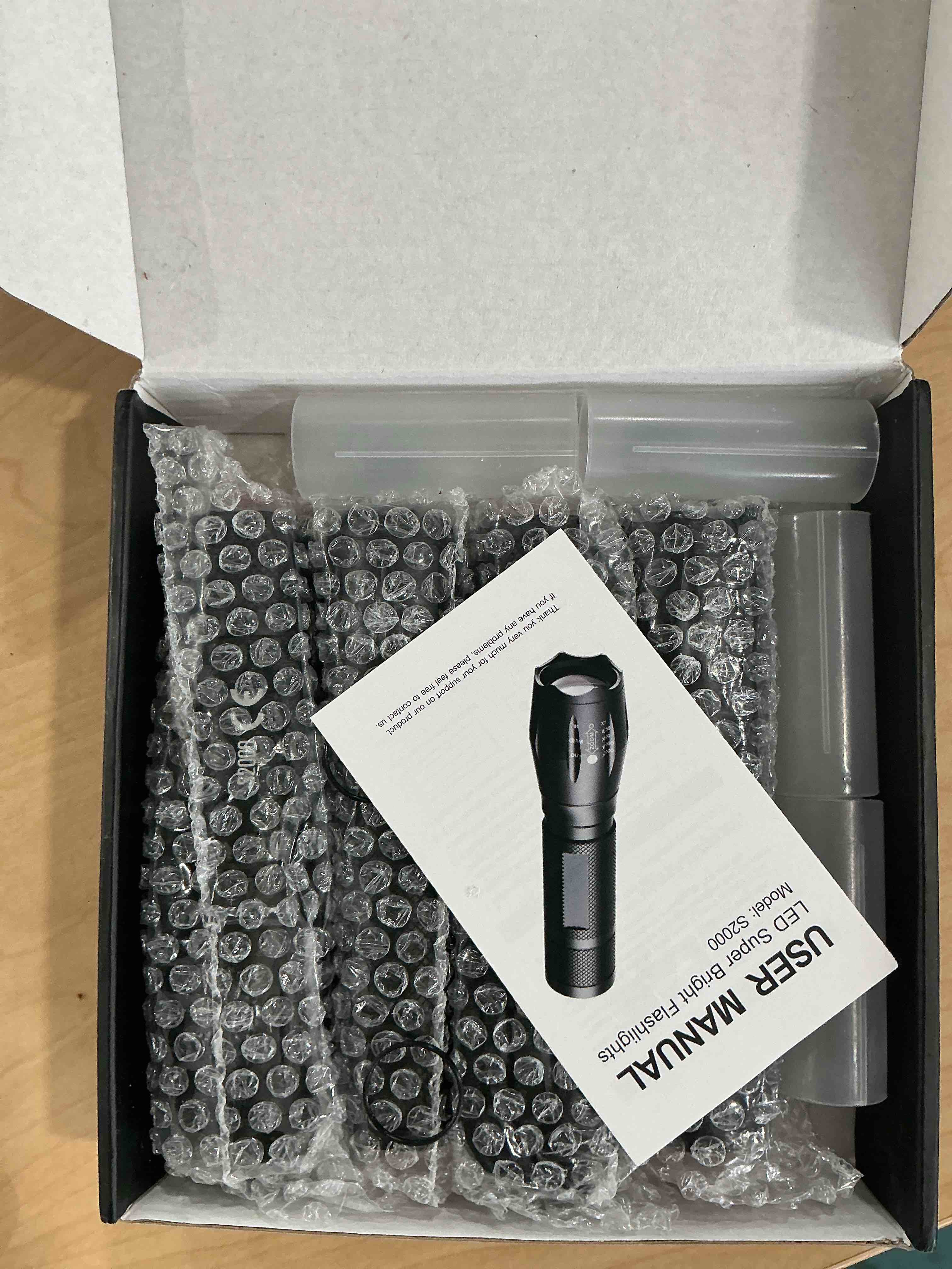 Condition photo showing New/Like New for letmy 4 pack rechargeable flashlights high lumens, 3 modes bright small flashlight for home tactical flashlights rechargeable, zoomable led flashlights waterproof for outdoor,camping emergency