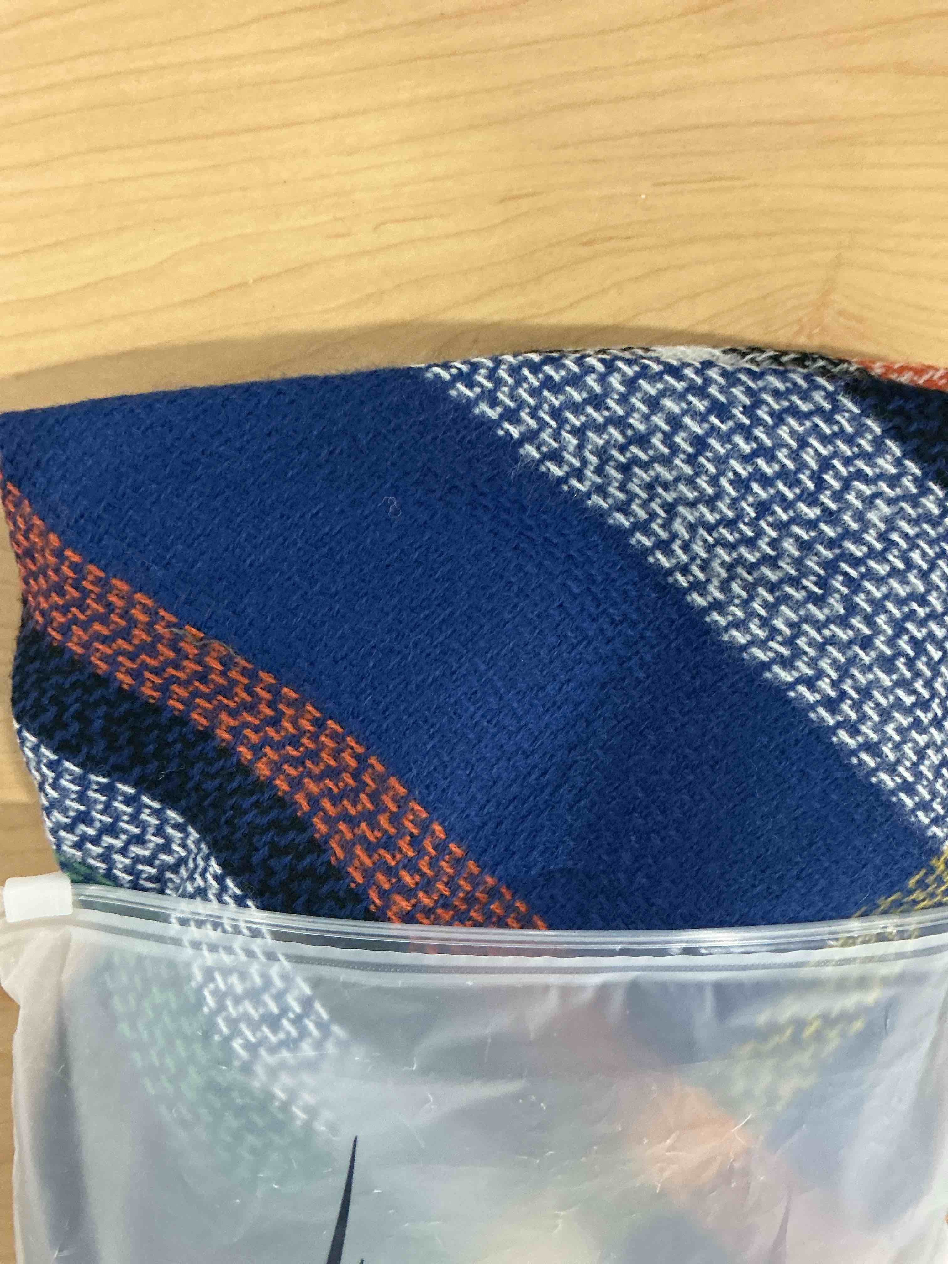 Condition photo showing New/Like New for wander agio womens warm long shawl winter wraps large scarves knit cashmere feel plaid triangle scarf medium sapphire blue 12
