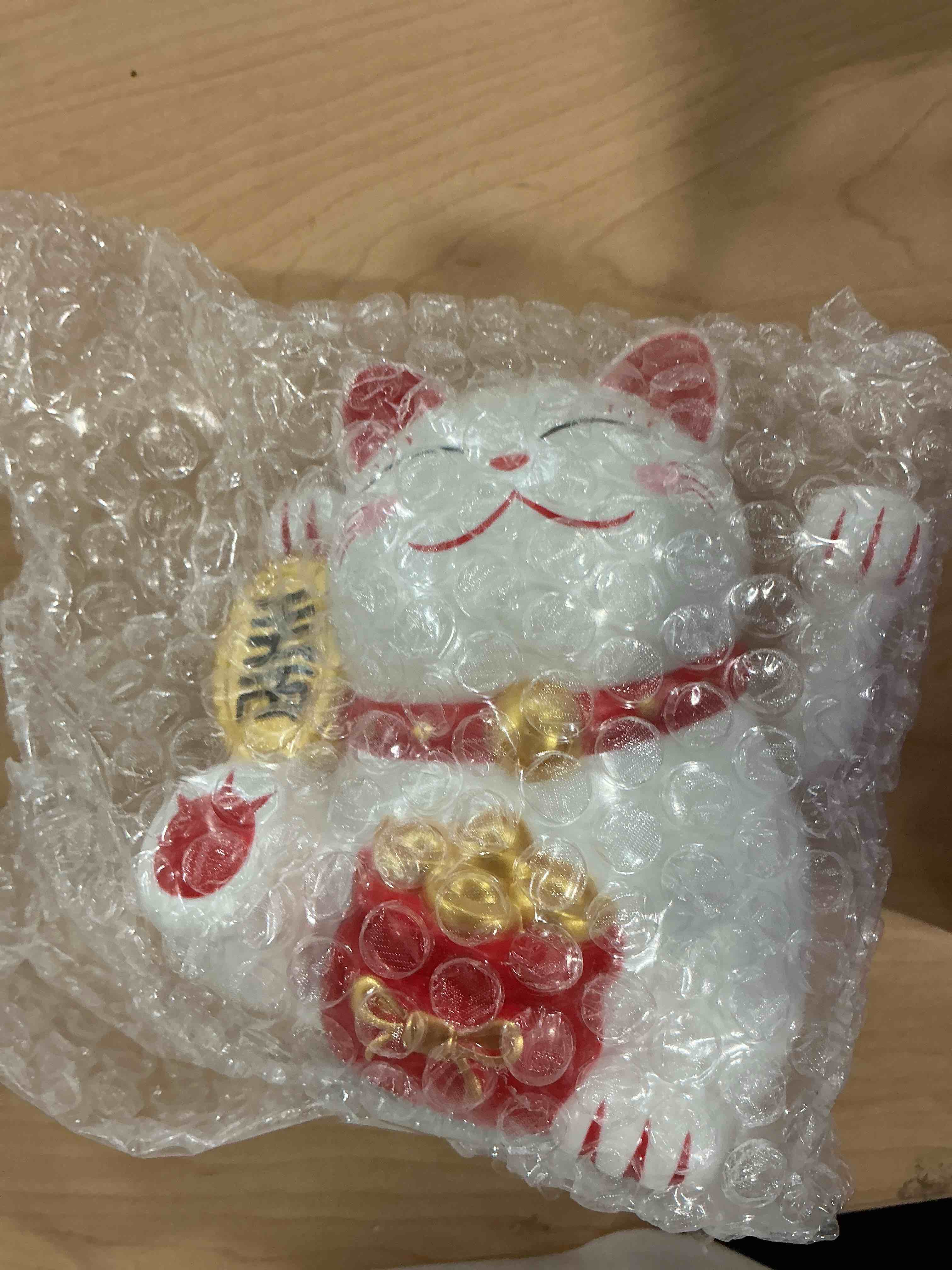 Condition photo showing New/Like New for lucky cat piggy bank, 5.0 inches, good luck charms, japanese decor, ceramics, with box, sn-026-z-us