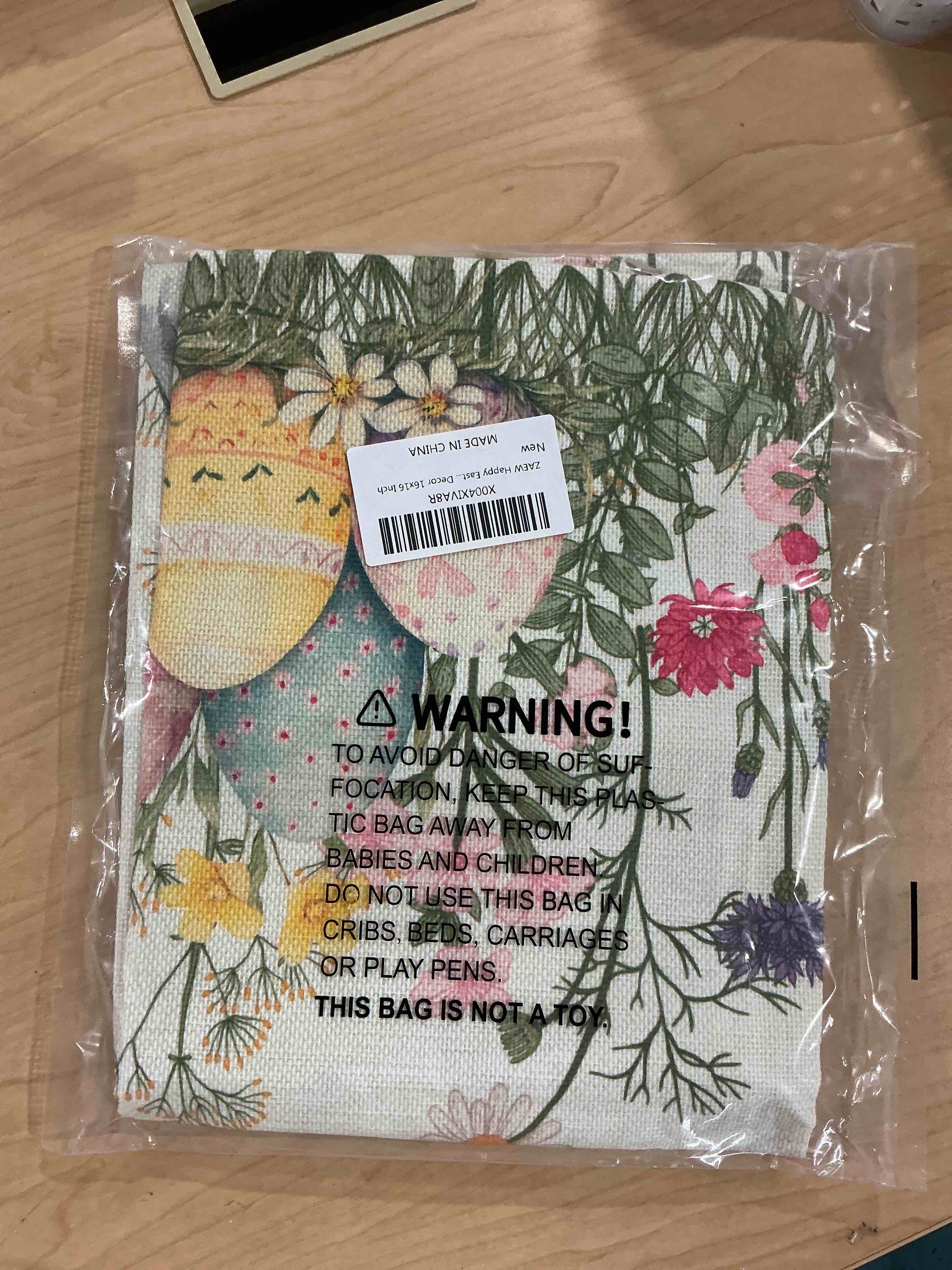 Condition photo showing New/Like New for avoin colorlife happy easter rabbit easter eggs colorful flowers throw pillow covers, 16 x 16 inch bunny kisses eucalyptus leaves cushion case decoration for sofa couch set of 4