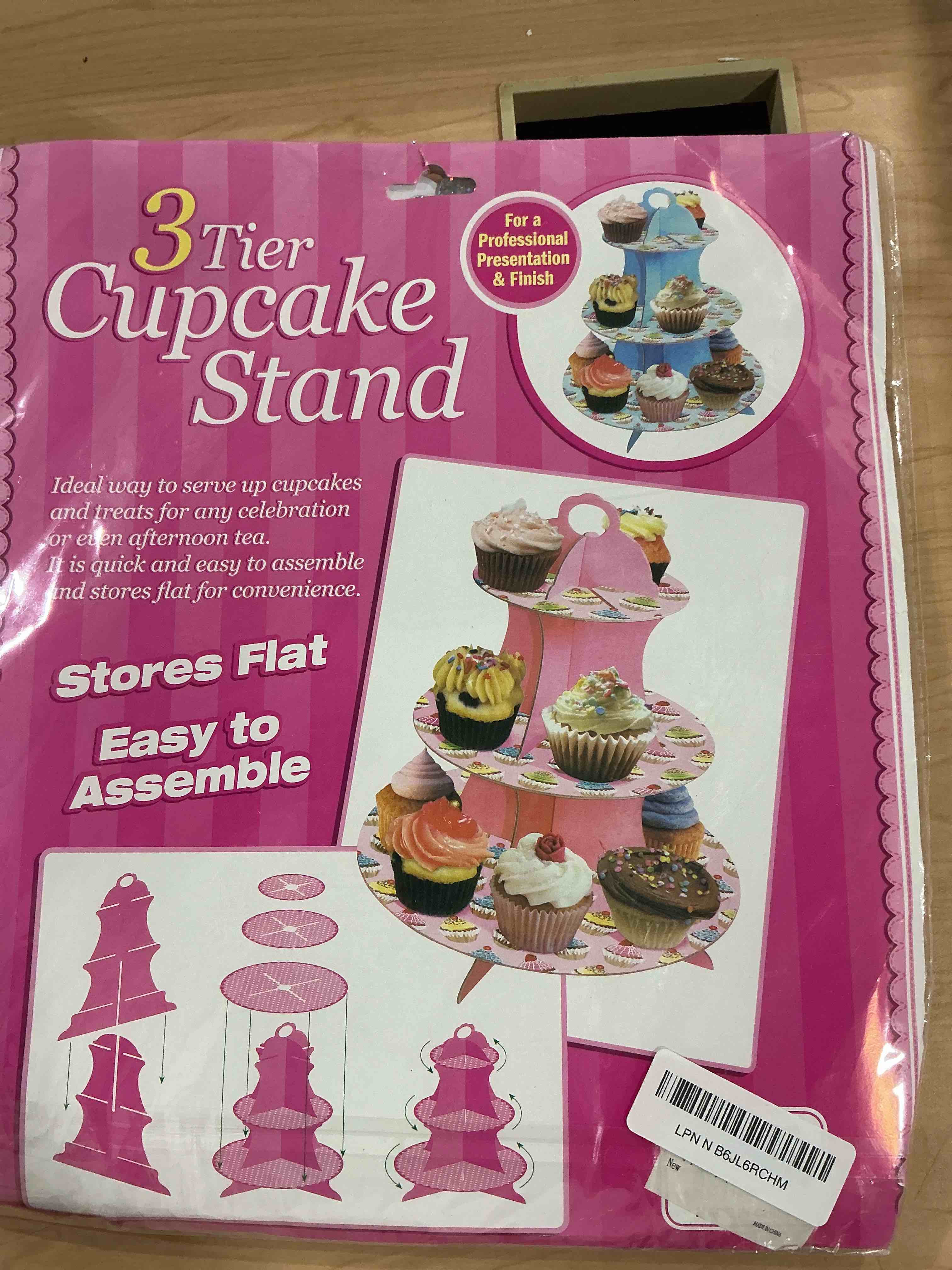 Holographic 3-Tier Round Cardboard Cupcake Stand Dessert Cupcake Stand Dessert Tower Holder for Birthday Bridal Shower Iridescent Party Garden Tea Party Supplies
