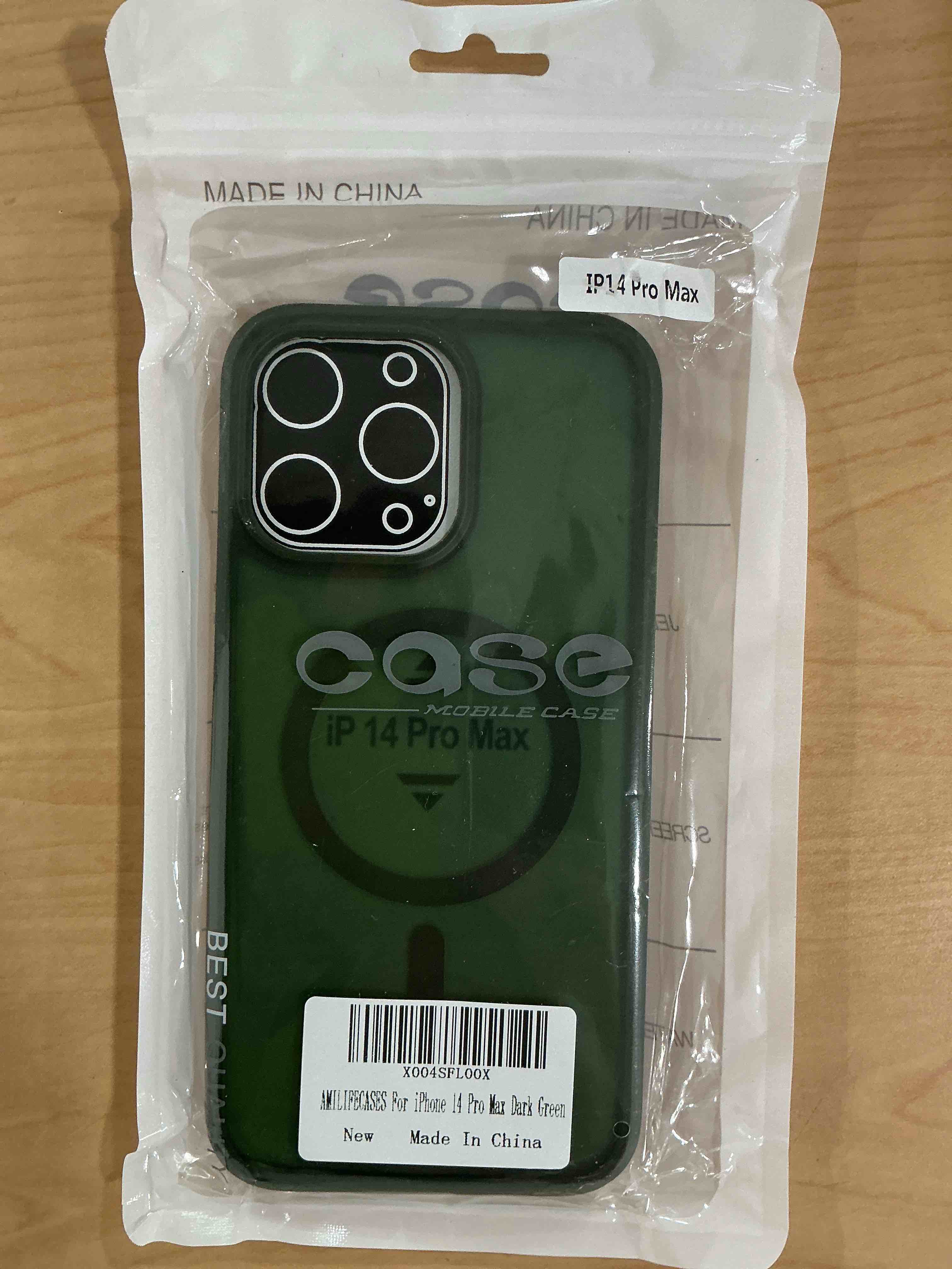 Condition photo showing New/Like New for magnetic for iphone 14 pro max case - compatible with magsafe - military grade drop protection - slim anti-scratch translucent shockproof phone cover 6.7" - dark green