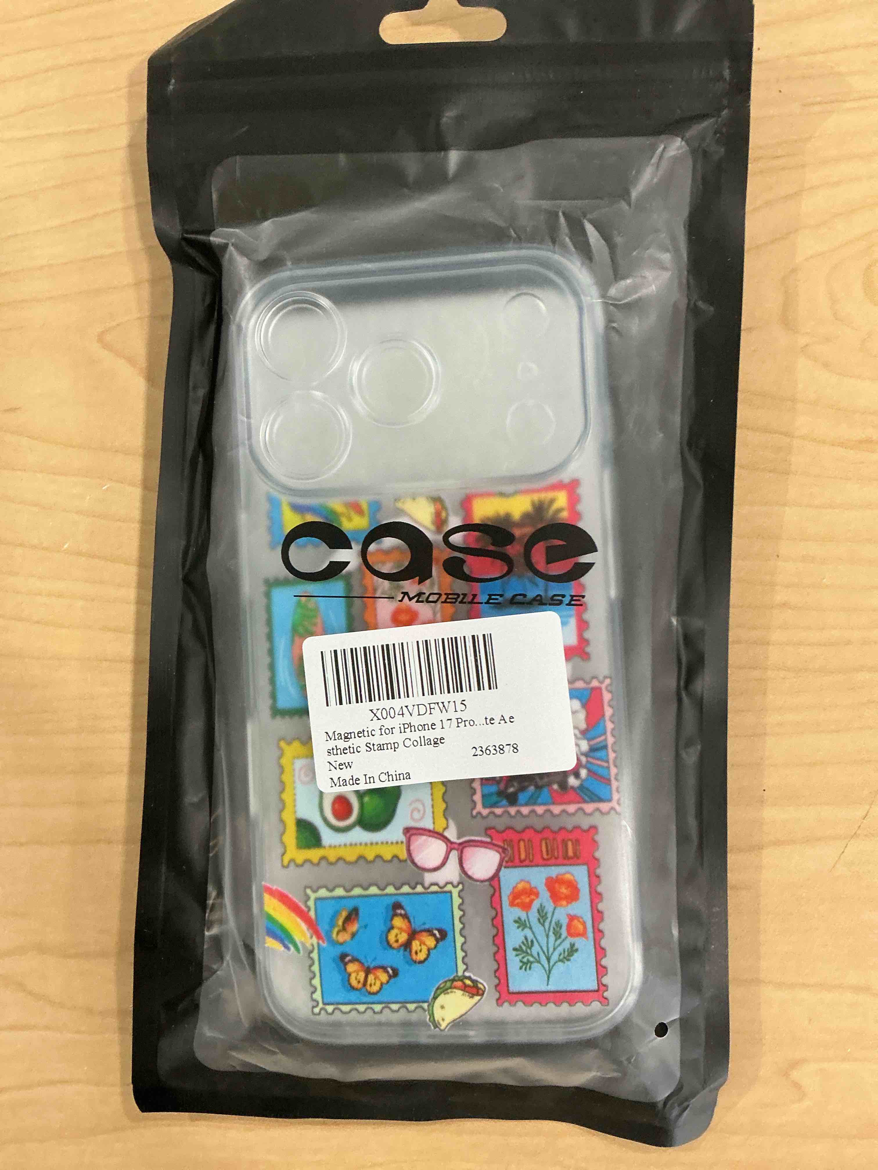 Condition photo showing New/Like New for magnetic for iphone 17 pro case clear, compatible with magsafe, for girls women transparent hard backplane scratch-resistant [non yellowing] protection cover, cute aesthetic bear wave surfing for iphone 17 pro clear-bear