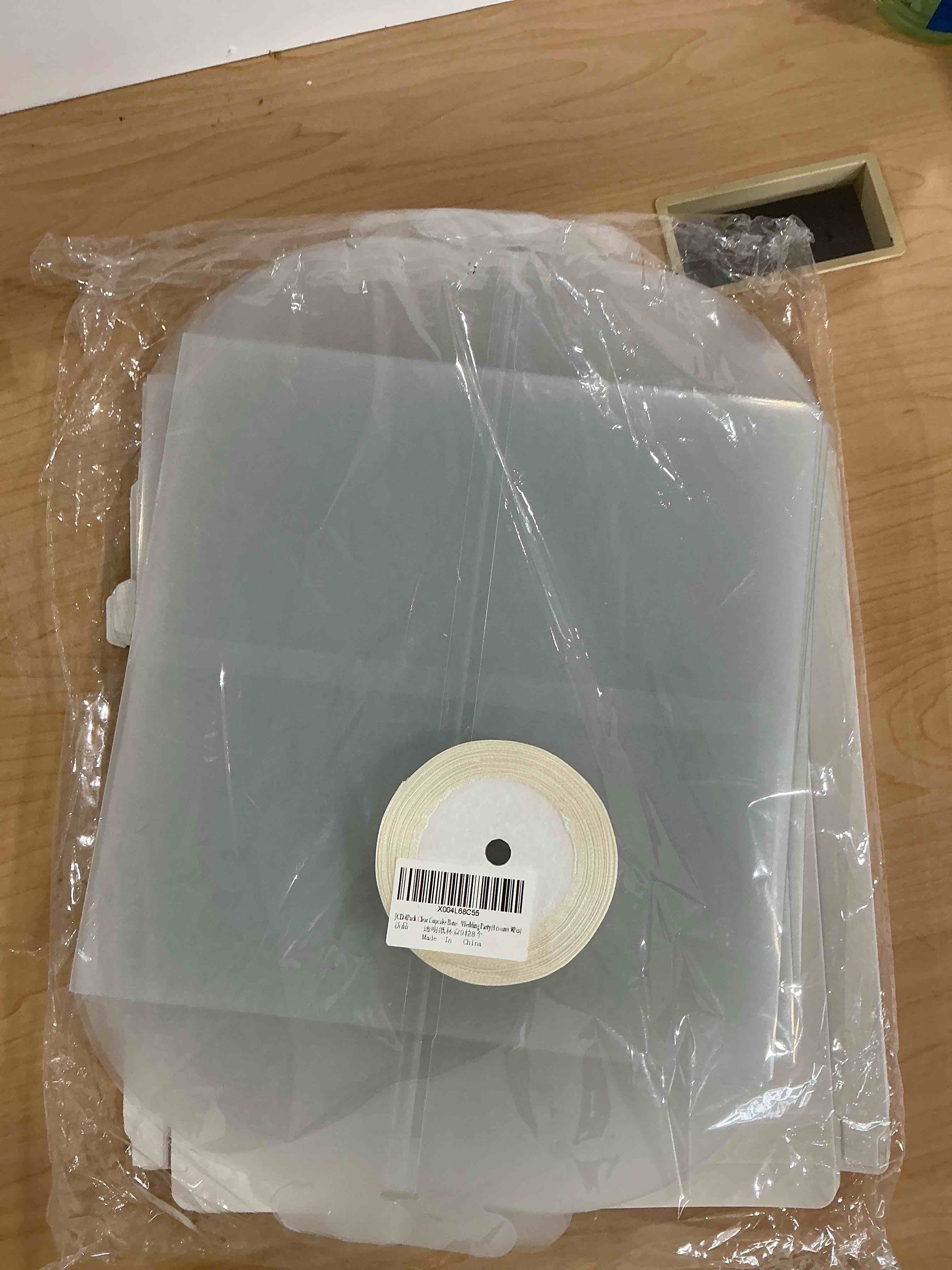 Condition photo showing New/Like New for 9 counts x 8 sets cupcake containers 9 count cupcake boxes with 5.5inches height assembly plastic cupcake holders disposable cupcake carriers for birthday party pastry bakery supplies(9count/8pcs)