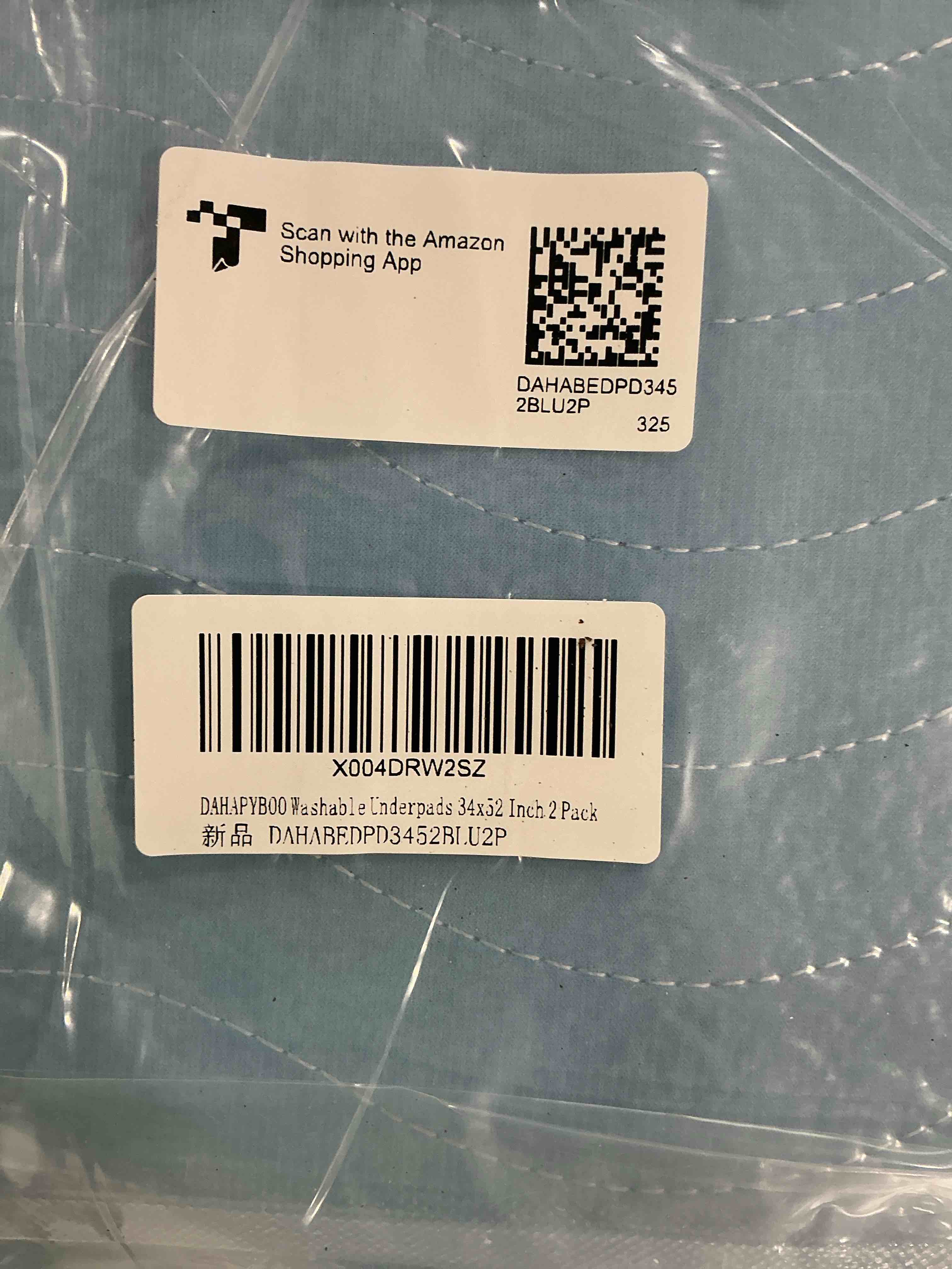 Condition photo showing New/Like New for dahapyboo washable underpads, 34'x52' 2 pack incontinence pads, heavy absorbency reusable pads for elderly, kids, adults and pets, waterproof quick drying for bed, sofa, floor 34x52-2p 2