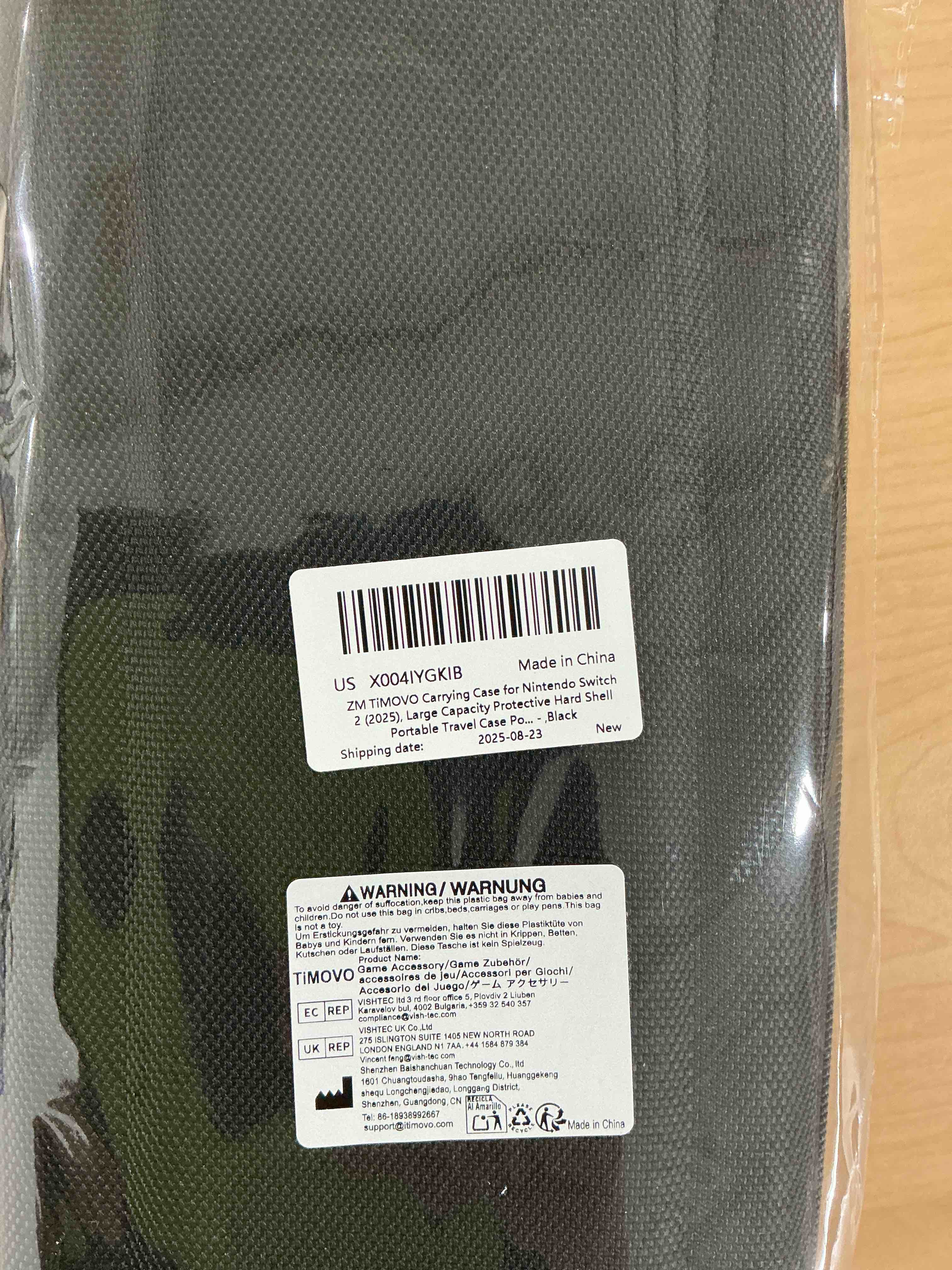 Condition photo showing New/Like New for timovo carrying case for nintendo switch 2 (2025), large capacity protective hard shell portable travel case pouch for switch 2, with 10 game card slots and pockets for console & accessories, black black 10 slots