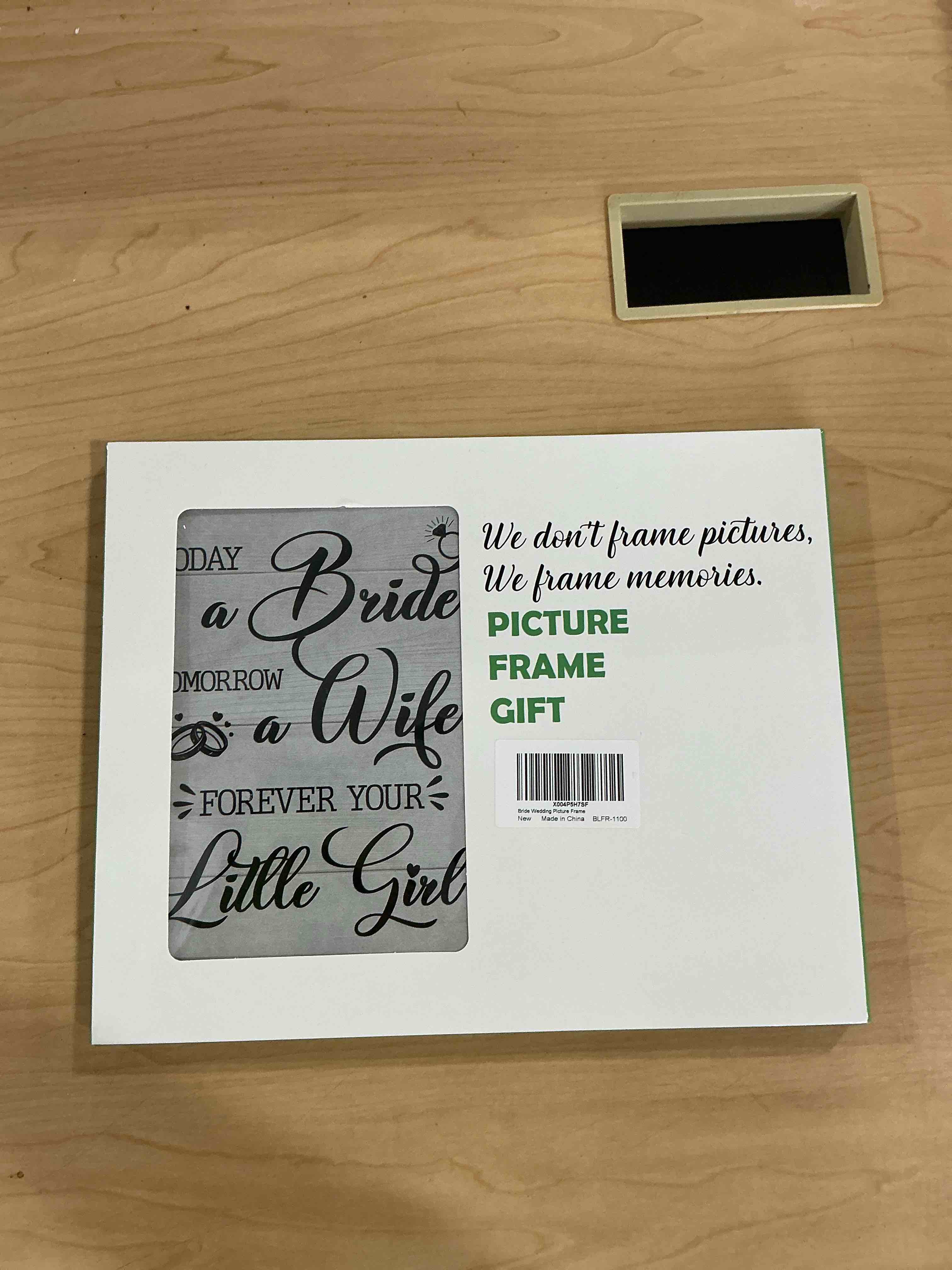 Condition photo showing New/Like New for wedding picture frame, today a bride tomorrow a wife forever your little girl photo frame, mother of the bride gifts, father of the bride gifts, wedding gift for parents from bride farmhouse -79