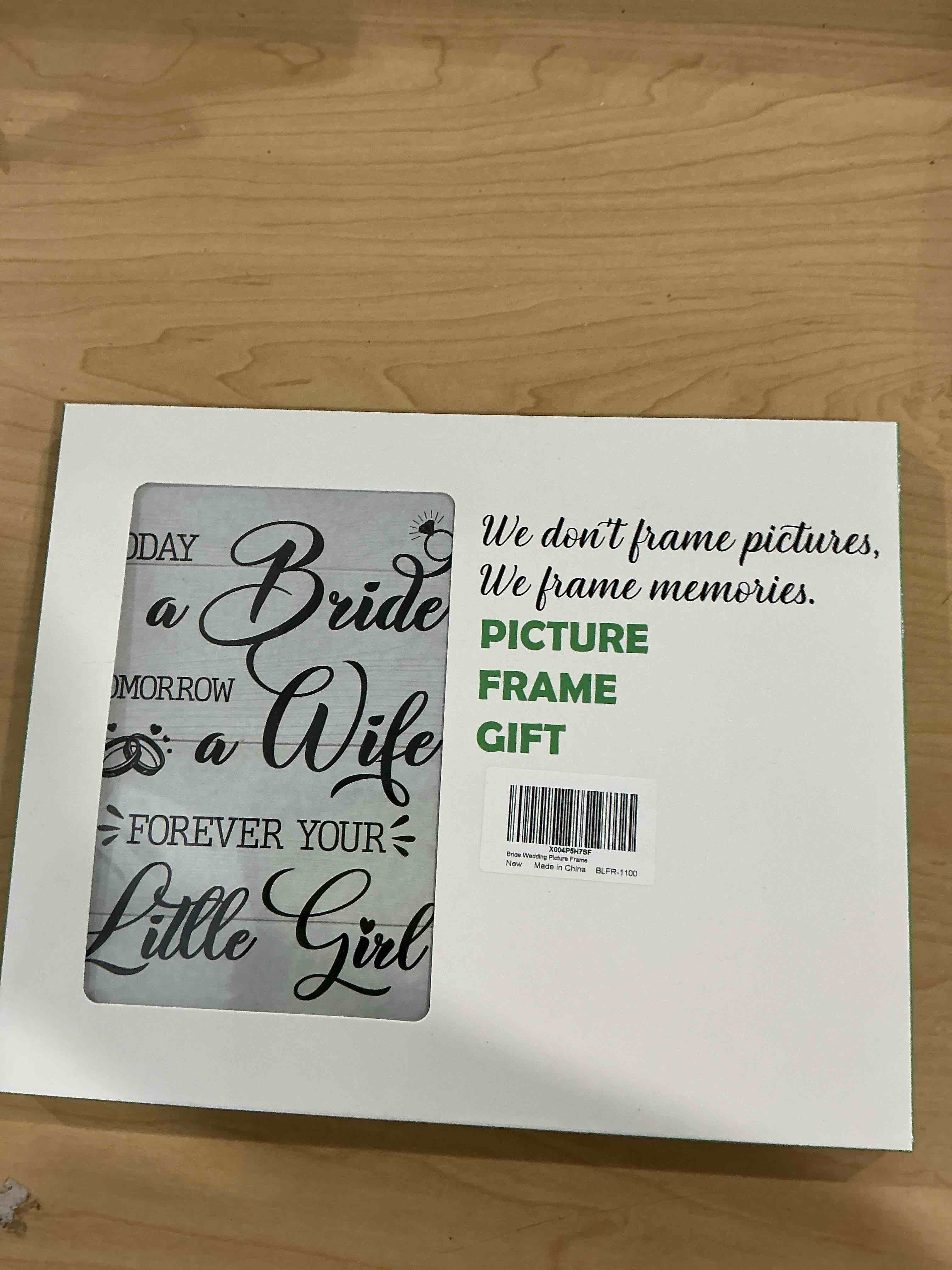 Condition photo showing New/Like New for yudarte mother of the bride gifts from daughter - engraved picture frame 4x6 inches for wedding, engagement,bridal shower - today a bride,tomorrow a wife,forever your little girl