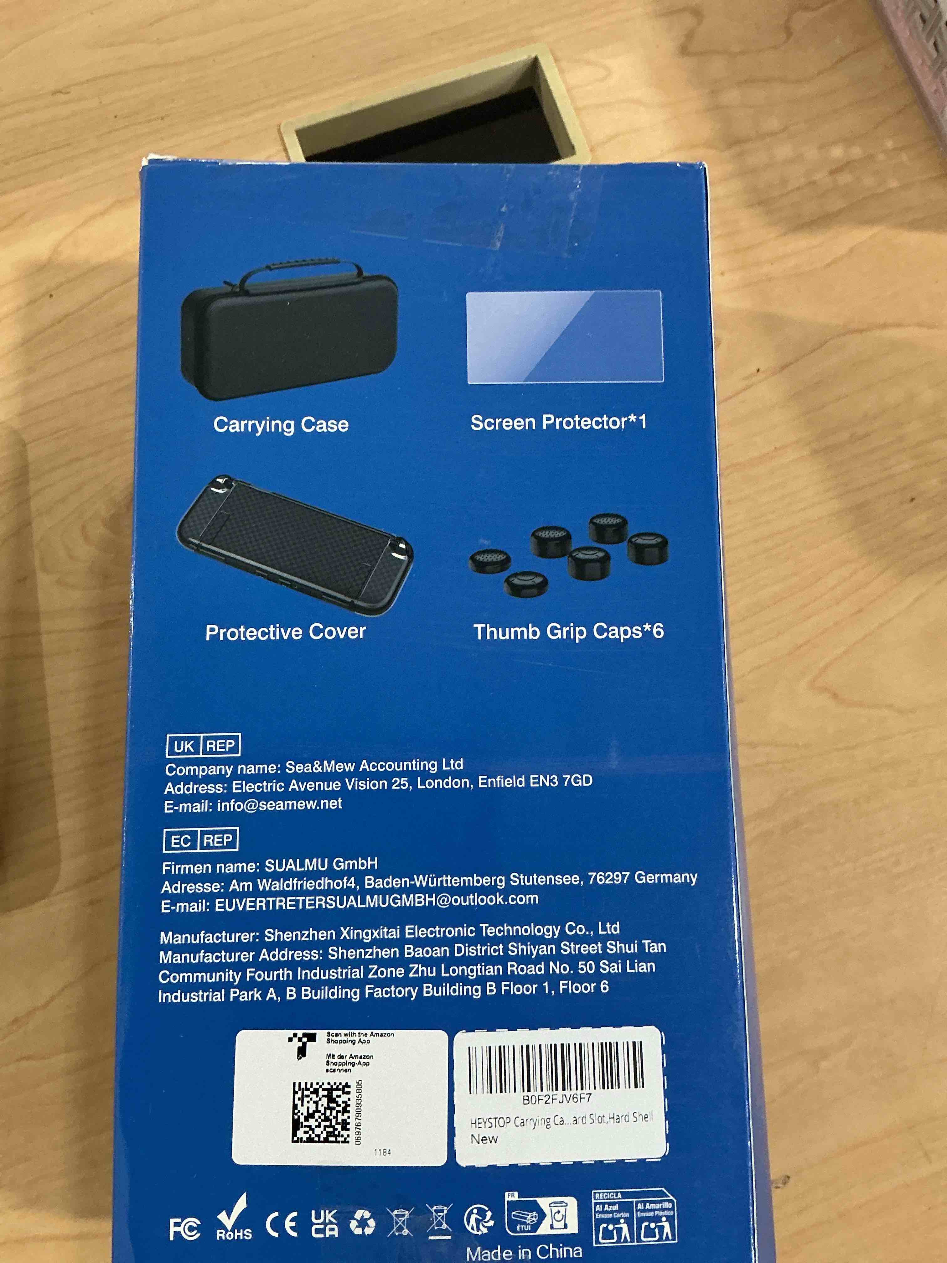 Condition photo showing New/Like New for heystop carrying case for nintendo switch 2,portable travel case for nintendo switch 2 accessories with screen protector*1,protective cover*1,thumb caps*6,large space with 12 game card slot,hard shell