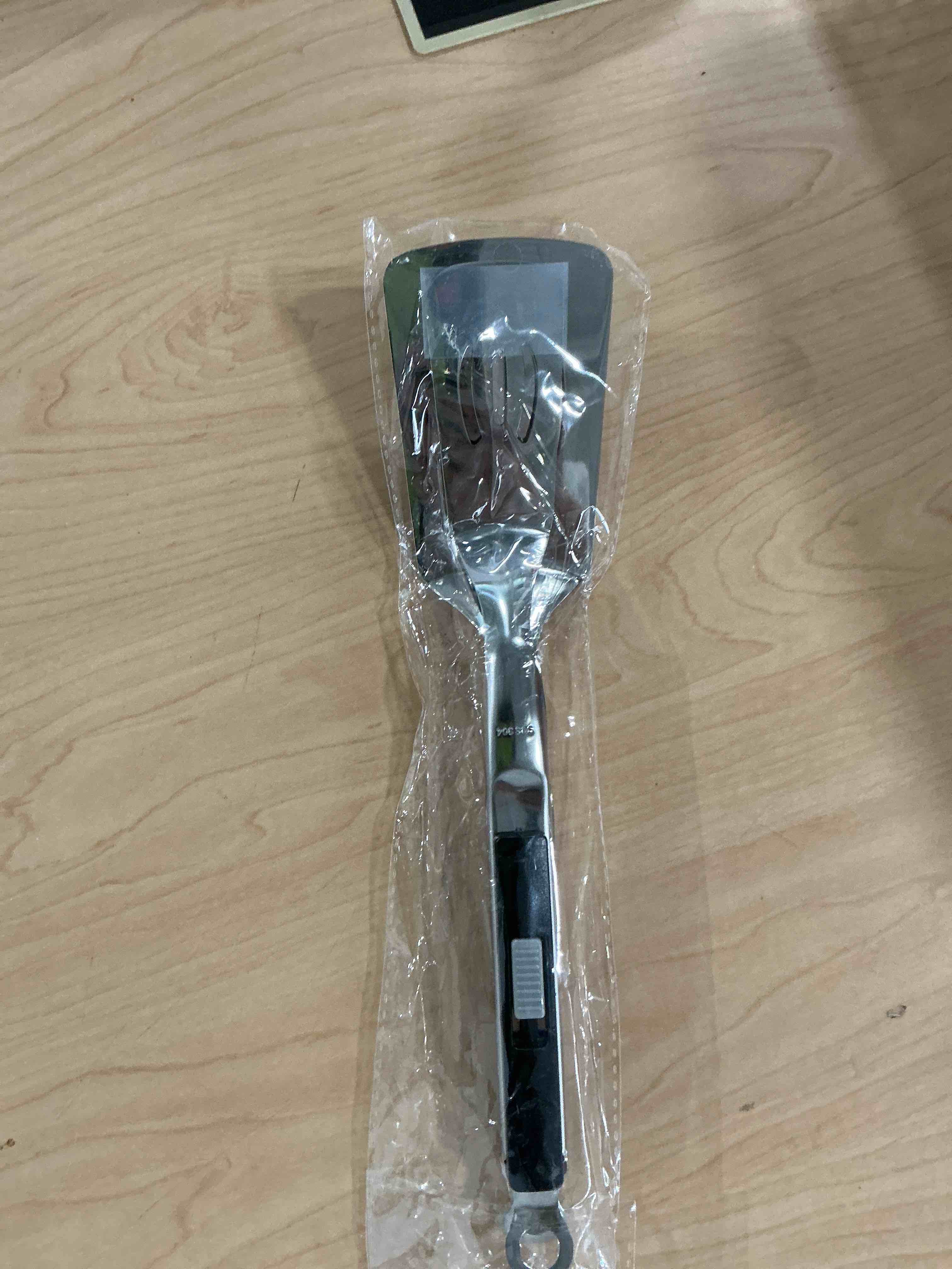 Condition photo showing New/Like New for 2026 new stainless steel tongs for cooking, anti-scald extended handle spatula tongs, versatile metal spatula tongs for flipping, picking up steak fish bread hamburger bbq frying pancake pies pizza