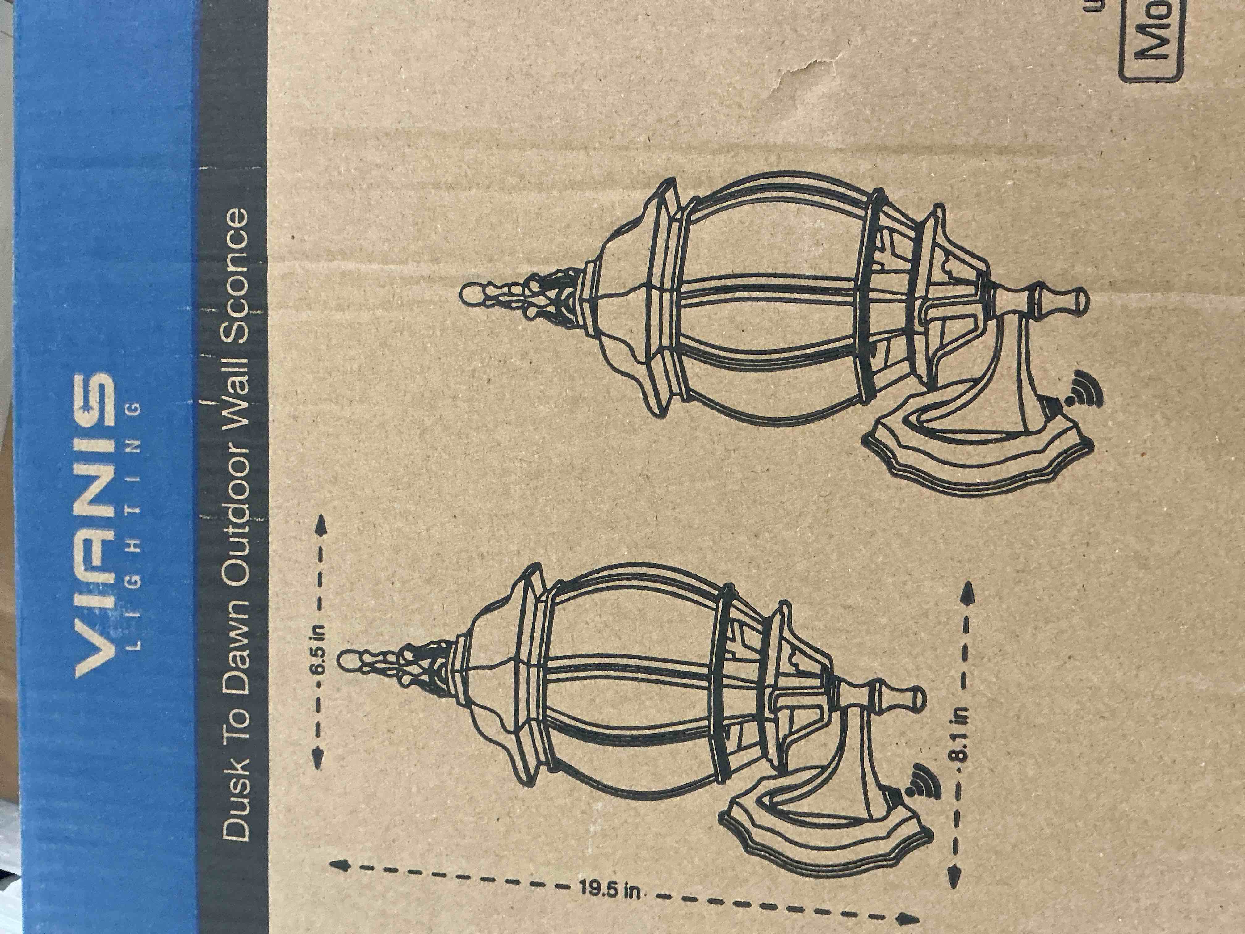 Condition photo showing New/Like New for holkirt 2-pack outdoor wall lantern waterproof exterior wall sconce light matte black for porch garage doorway