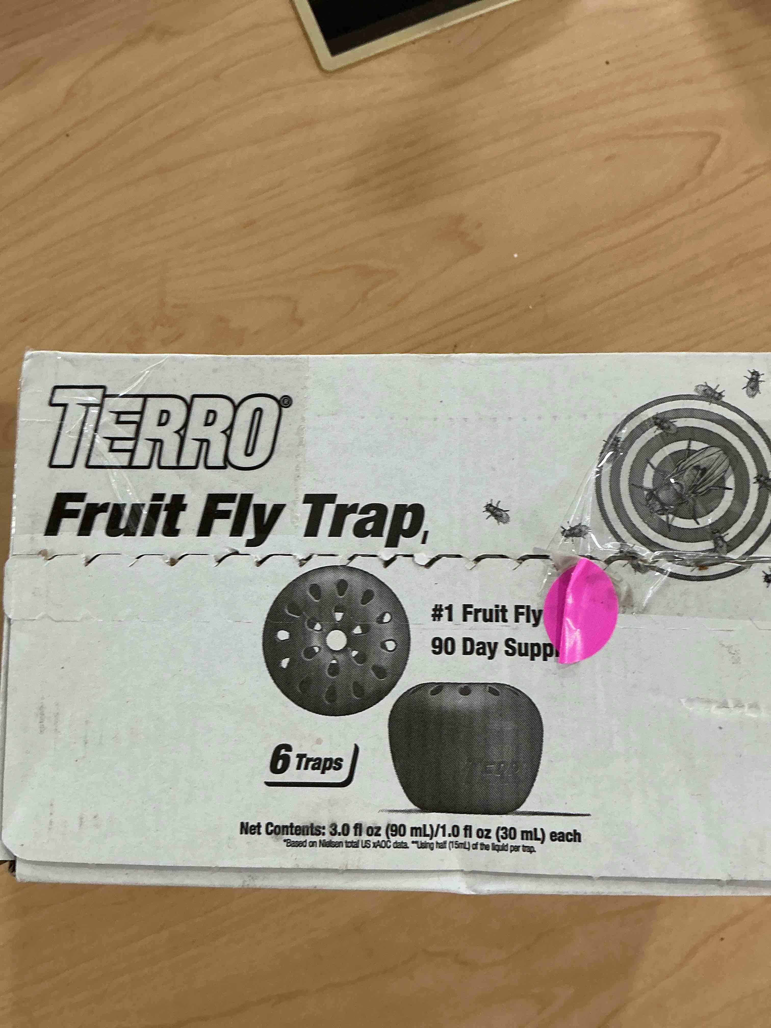 Condition photo showing Good Condition for terro fruit fly traps for indoors (6 pack) + 270 days of lure supply 6 traps fruit fly trap