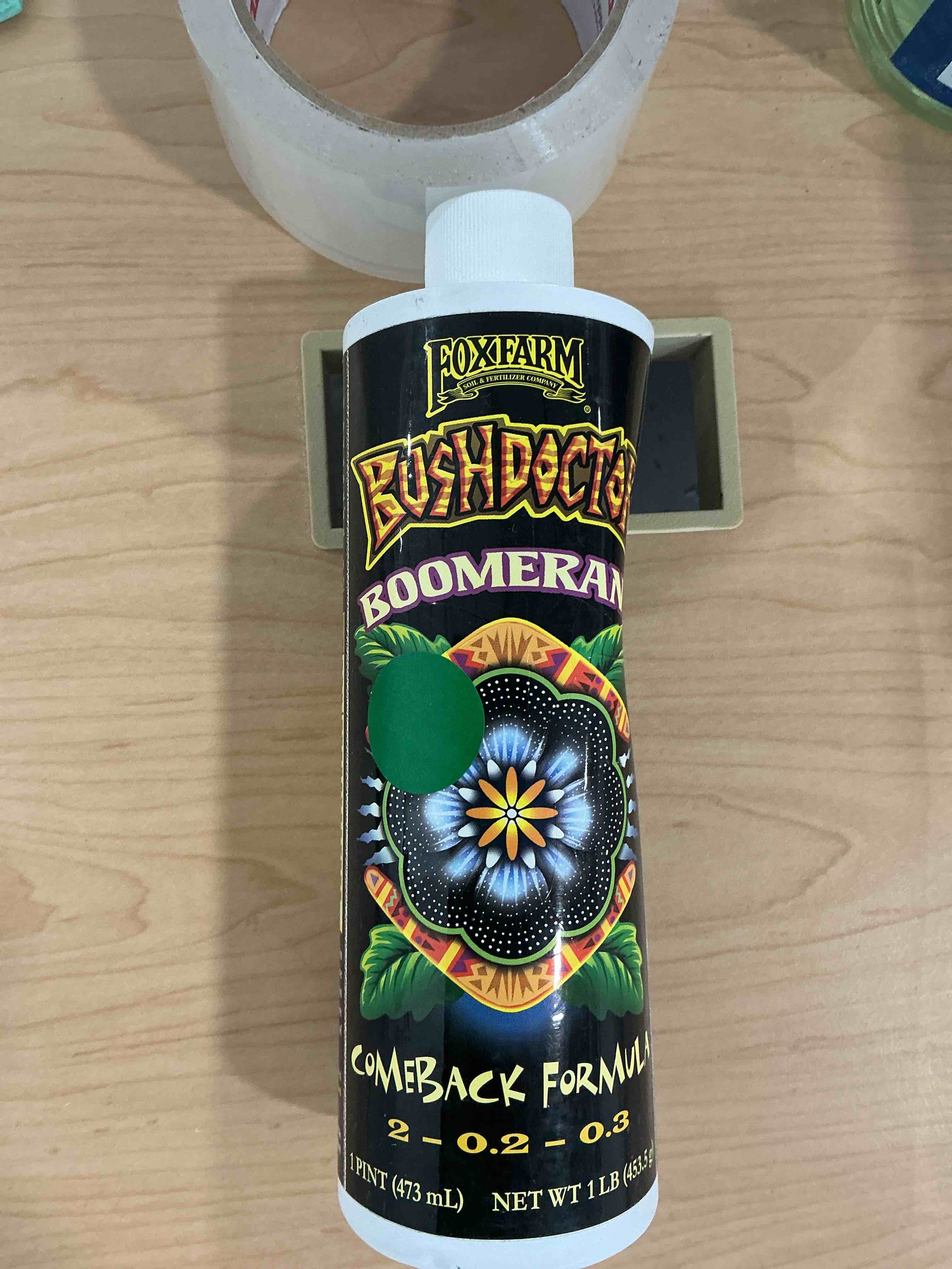 Condition photo showing New/Like New for fox farm bushdoctor boomerang fertilizer, 1 pint