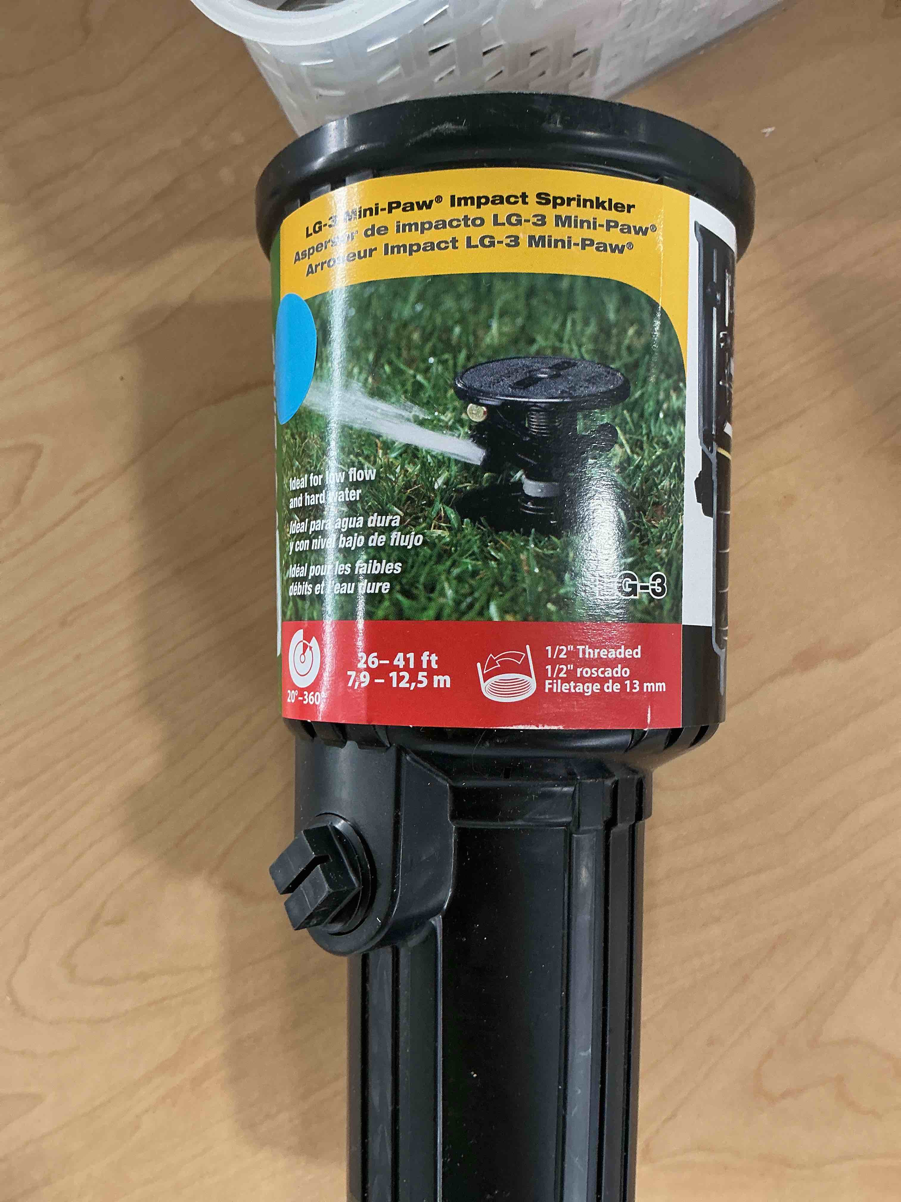 Condition photo showing New/Like New for rain bird lg-3 low gallonage pop-up impact lawn sprinkler, adjustable 20â° - 360â° pattern, 26' - 41' spray distance, black