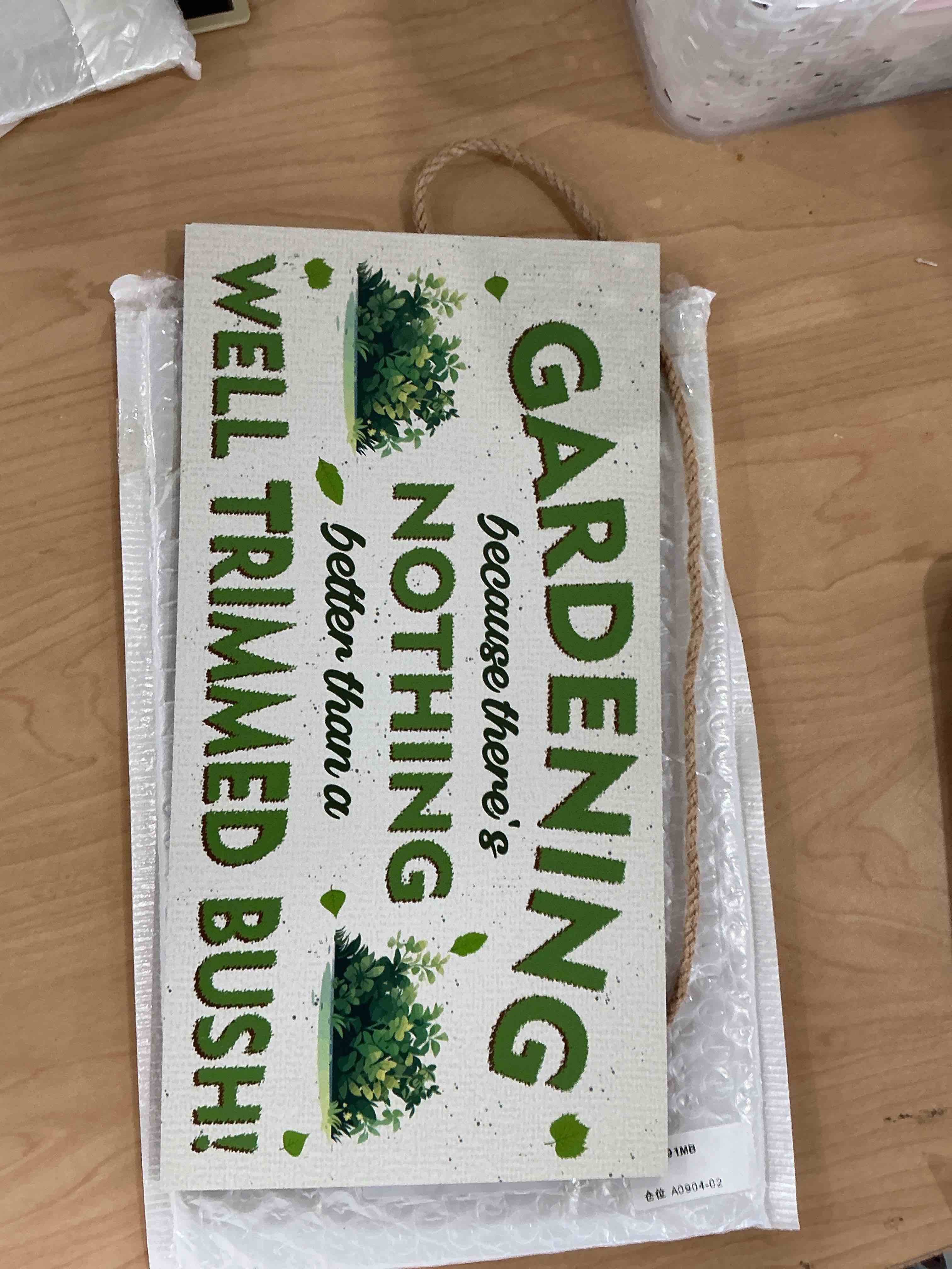 Condition photo showing New/Like New for red ocean gardening nothing better than a well trimmed bush funny rude garden plaque sign dad grandad gift