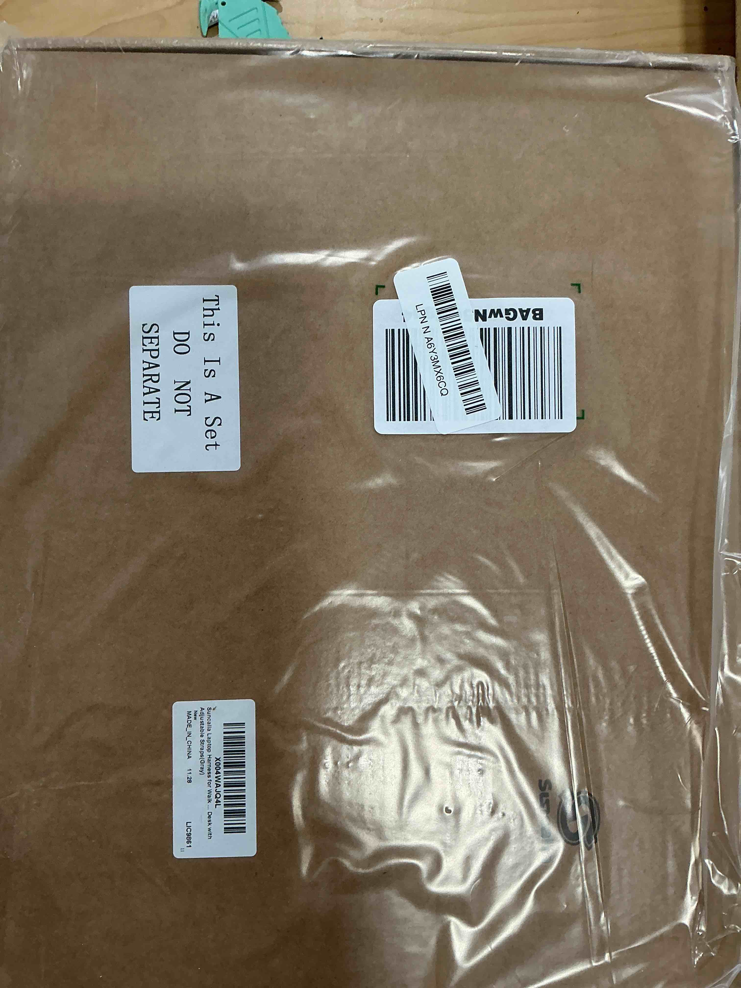 Condition photo showing New/Like New for Laptop Harness for Walking Portable Wearable Laptop Stand for up to 14'' Tablets E-Readers Notebook Notepad Standing Desk with Adjustable Straps(Gray) Gray 14"