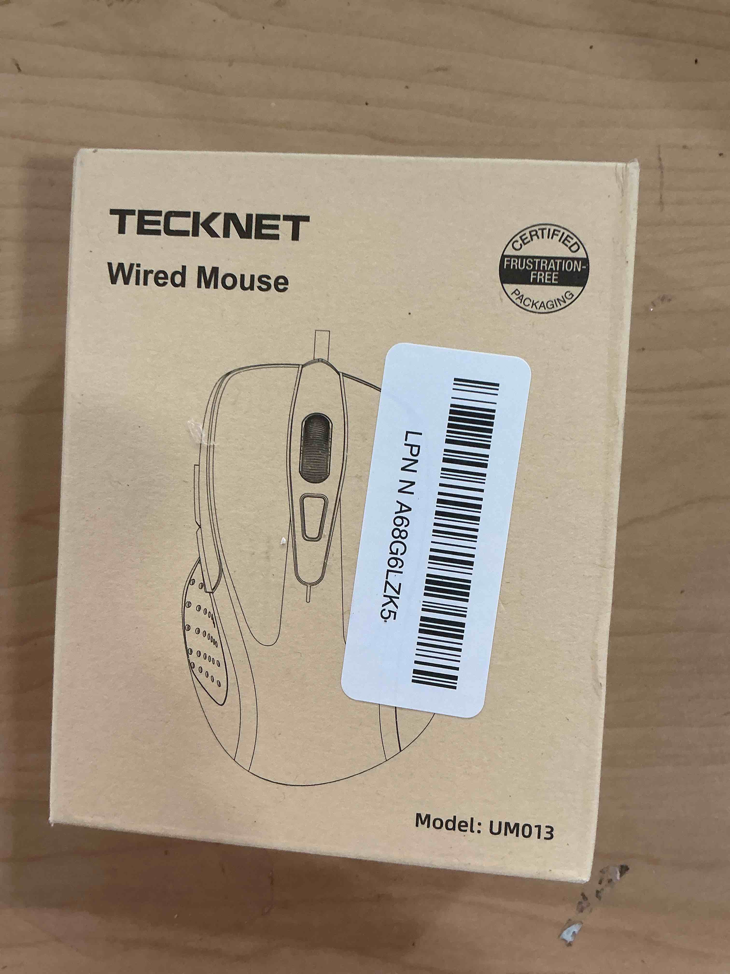 Condition photo showing Good Condition for tecknet usb wired mouse, 6-button corded computer mouse with 4 adjustable dpi, optical computer mice with ergonomic design and 5ft cord for laptop, chromebook, pc, desktop, mac, notebook-gray