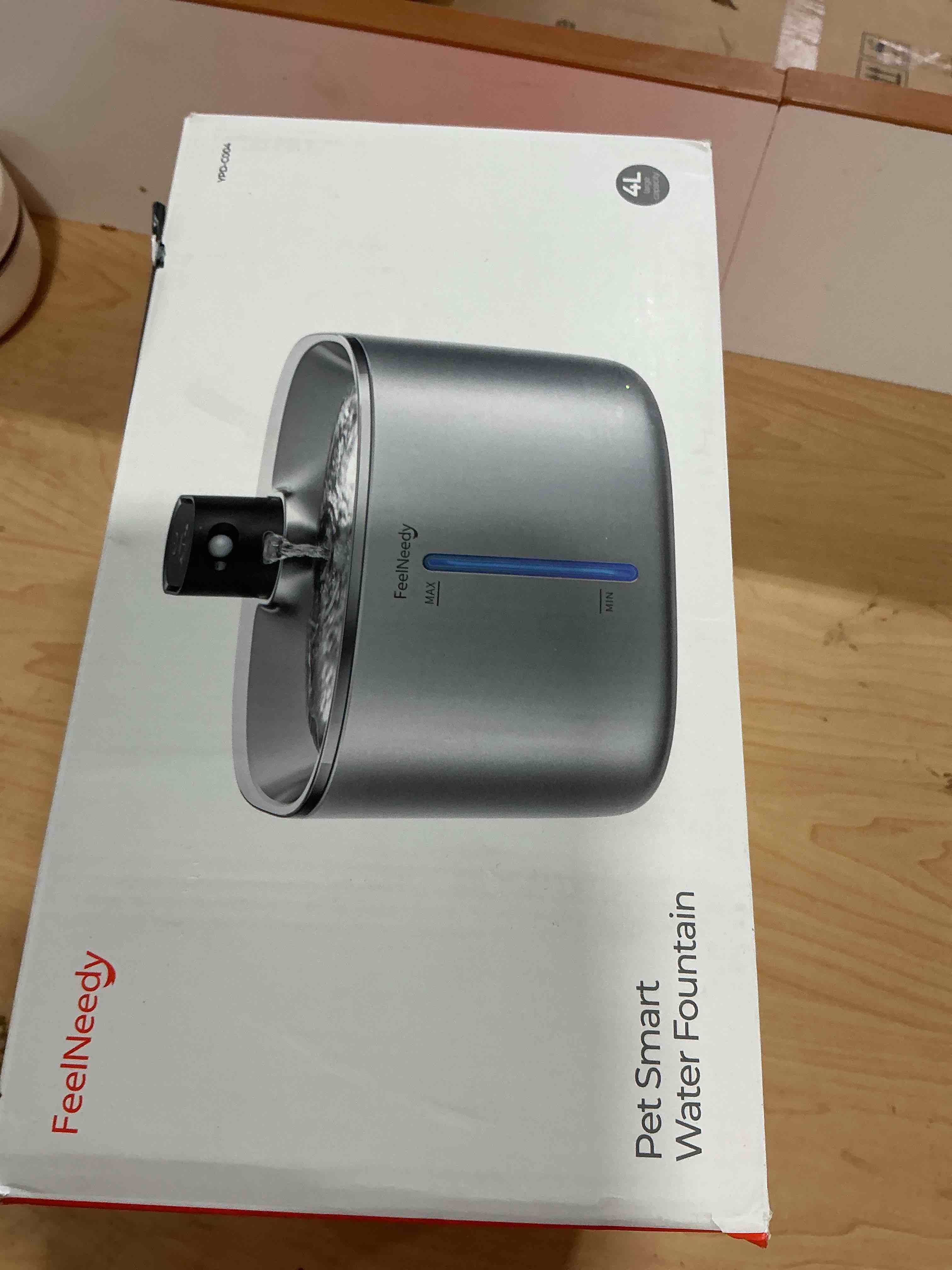 Condition photo showing Good Condition for Wireless Cat Water Fountain - Safe Water-Electricity Separation, 3.5L Stainless Steel, XL Filter for Less Replacement, 4000mAh Battery, Motion Sensor & Ultra-Quiet Pump - FEELNEEDY