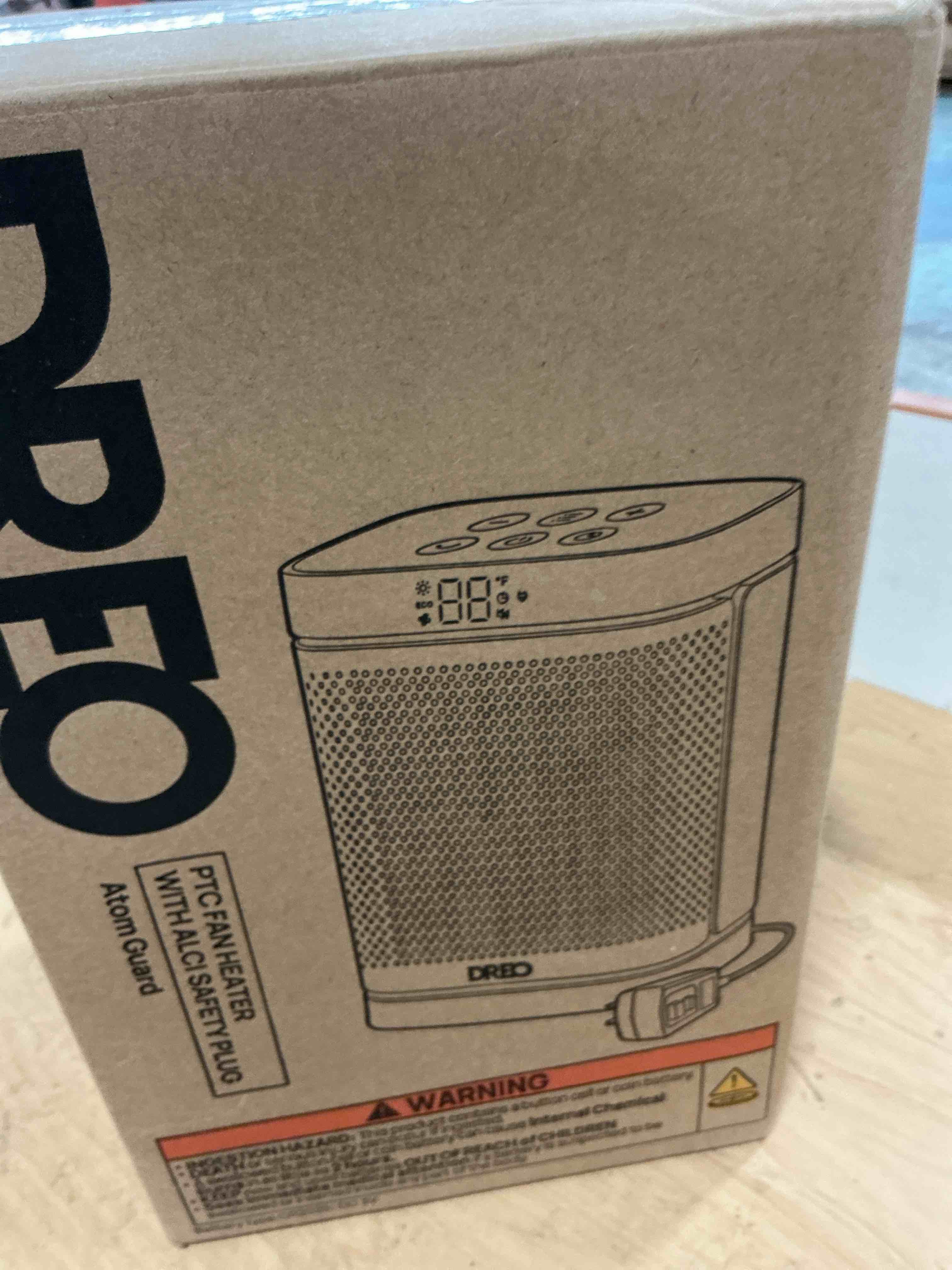 Condition photo showing Good Condition for DREO Space Heater for Bathroom and Indoor, Portable Heater, 1500W Safe and Quiet PTC Ceramic Heater, 41-95°F Digital Thermostat, 70°Oscillating, Remote, ALCI Safety Plug, 12h Timer, 5 Modes Silver