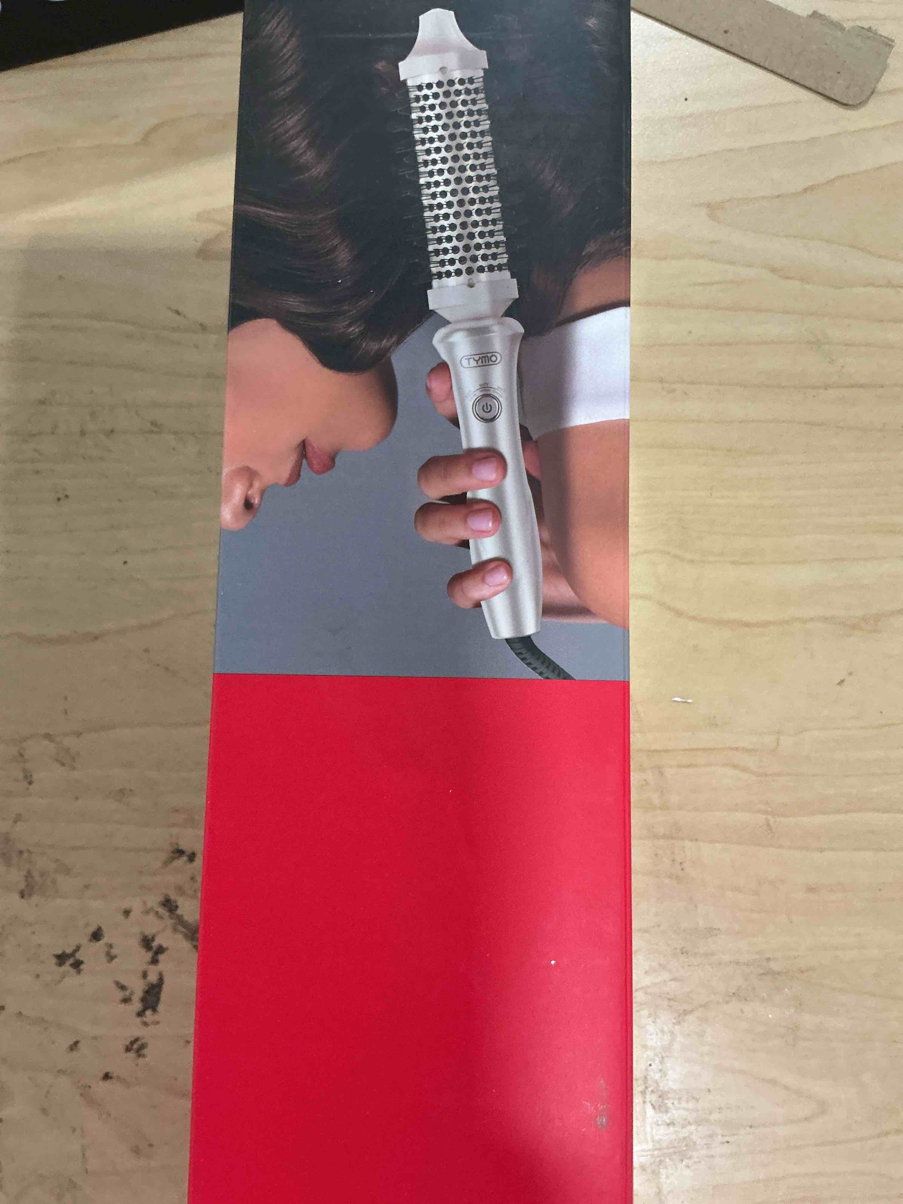 Condition photo showing Good Condition for TYMO 2.0 Thermal Brush Curling Brush - STYLUX 1.7" Blowout Volumizer with Flexi-Fit for Hair Straightening, Heated Round Styler Tool, Hair Straightener and Curler 2 in 1, Dual Voltage & Light, Gold