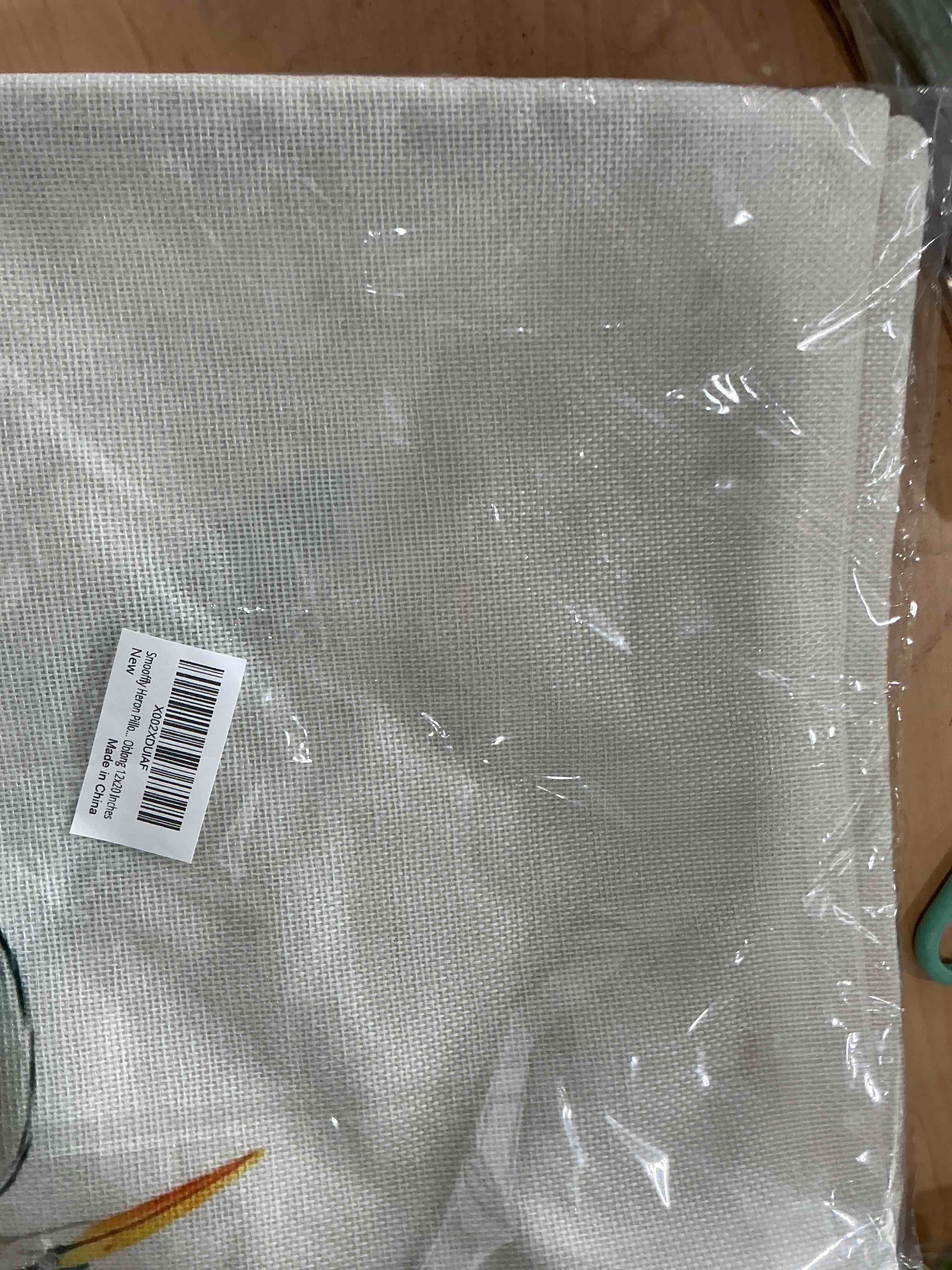 Condition photo showing Good Condition for Smooffly Heron Pillow,Watercolor Blue Heron Waist Lumbar Cotton Linen Throw Pillow case Cushion Cover Sofa Home Decorative Rectangle Oblong 12x20 Inches Md036