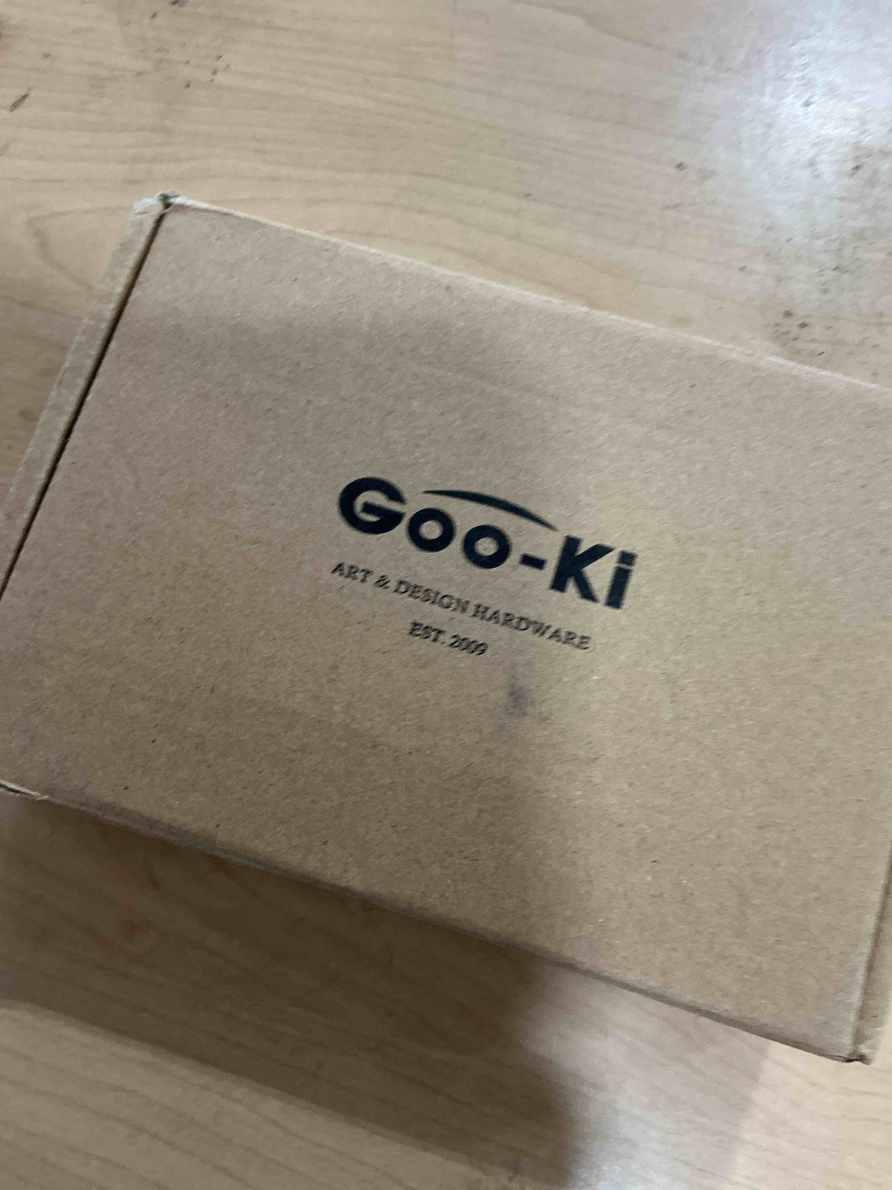 Condition photo showing Good Condition for Goo-Ki Oil Rubbered Bronze Cabinet Pulls with Hole Center 2.5''(64MM),Modern Zinc Alloy Finger Pulls for Drawer,Wardrobe,Cupboard,6 Pack 2.5'' HOLE CENTERS Oil Rubbered Bronze
