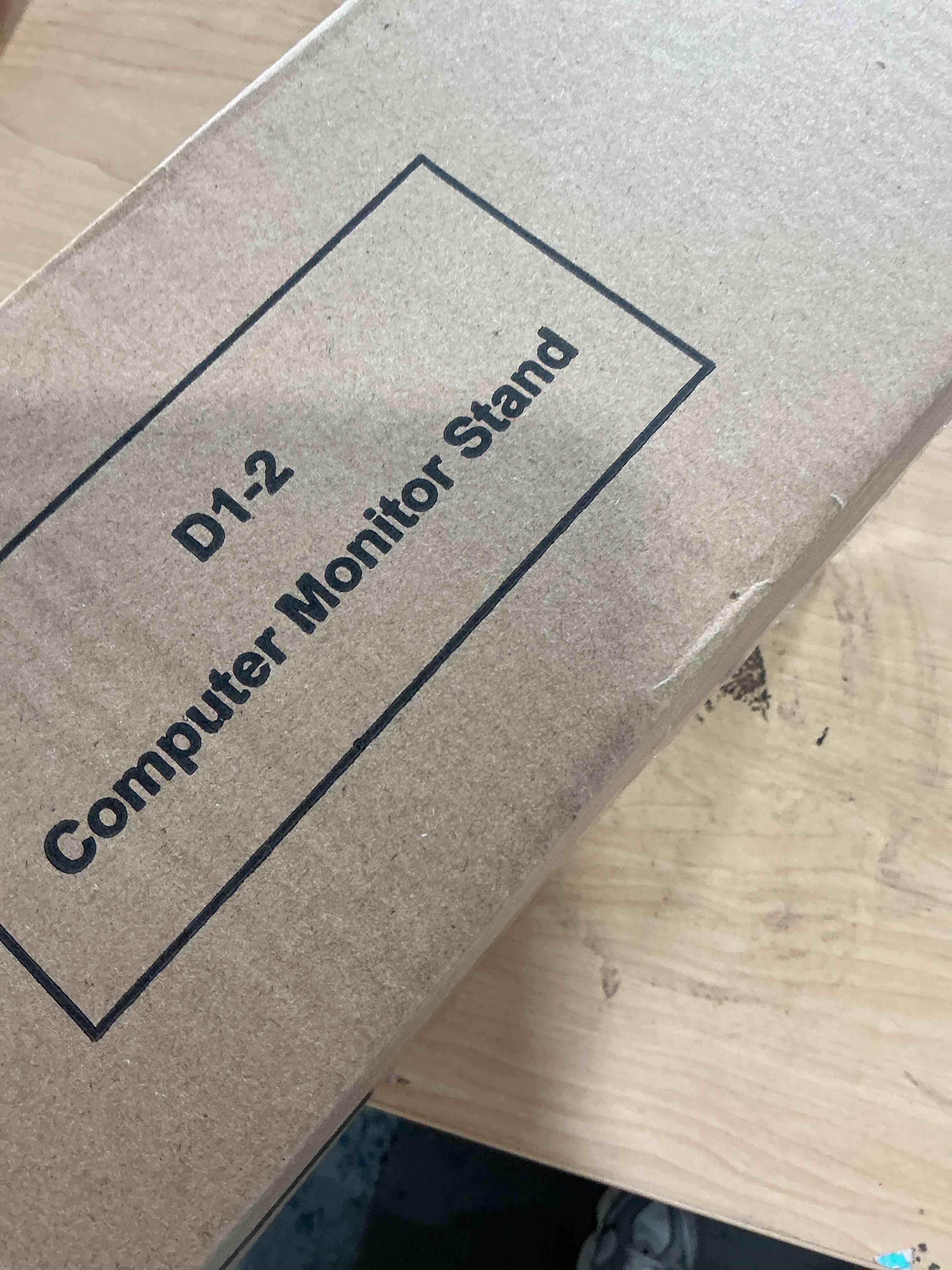 Condition photo showing Good Condition for Spacrea Metal Desk Organizers and Accessories, Dual Monitor Stand Riser with Drawer and 2 Pen Holders, Desk Accessories & Workspace Desktop Organizers for Office Supplies (Black)