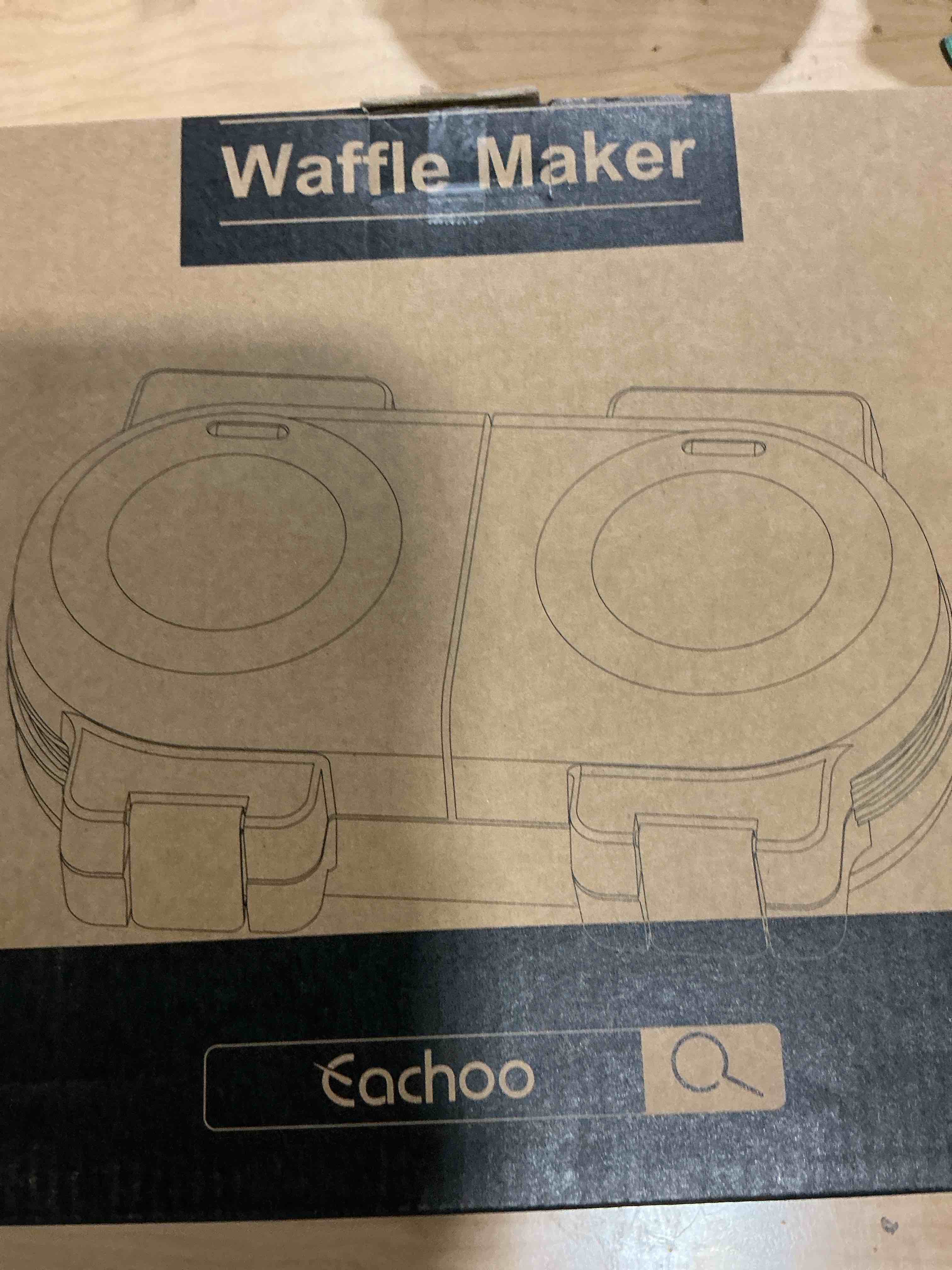 Condition photo showing Good Condition for 2-in-1 Double Waffle & Pancake Maker - CACHOO Mini 4" Nonstick Waffle Iron & Small Round Griddle with 4 Removable Plate Sets, Dishwasher Safe, Perfect for Small Spaces, Apartments & Dorms, Aqua