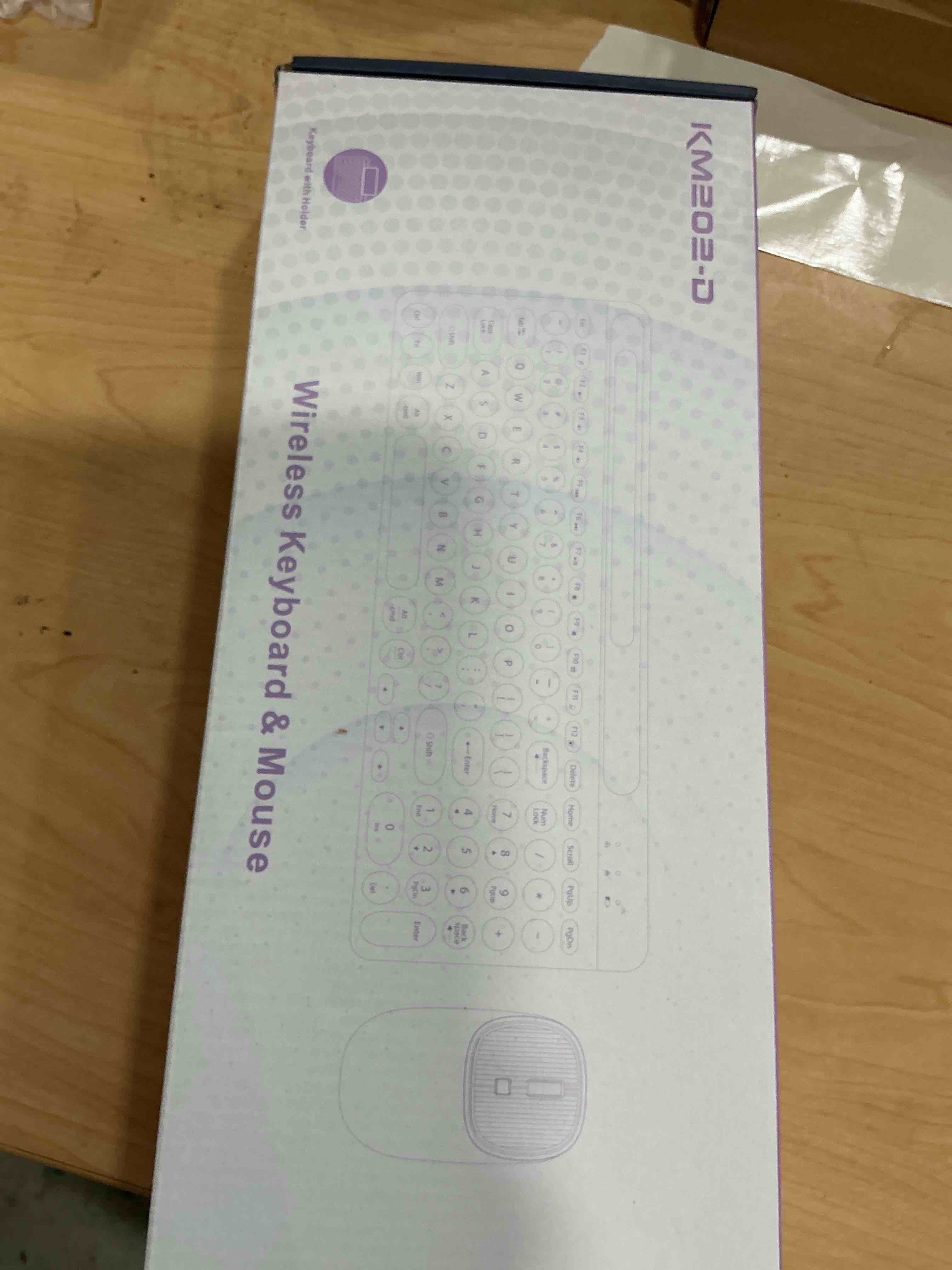 Condition photo showing Good Condition for Retro Wireless Keyboard with Round Keycaps, 2.4GHz Full-Size USB Cute Wireless Keyboard Mouse for Computer, Desktop, Laptop and Computer (Pink-Colorful)