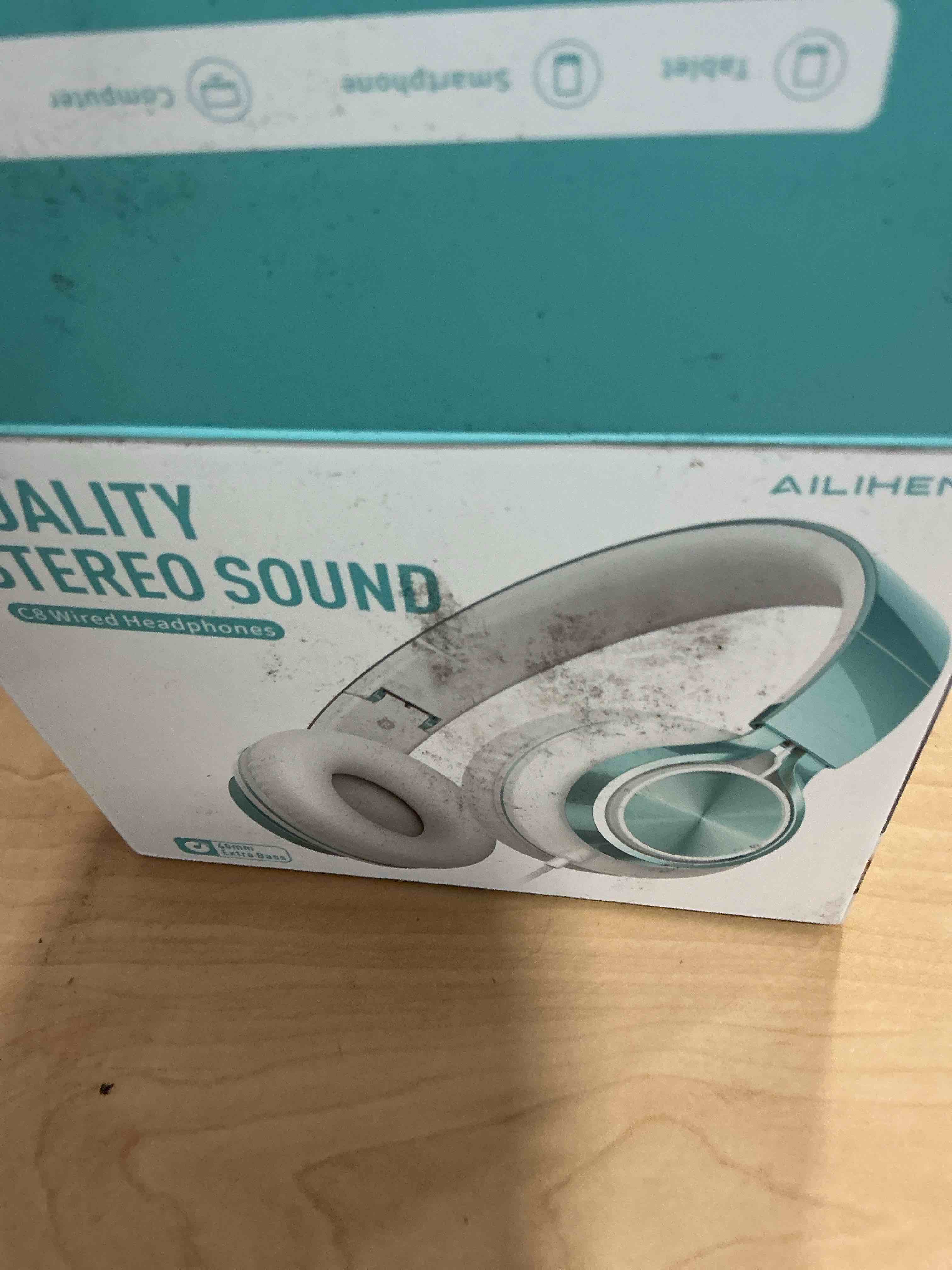 Condition photo showing New/Like New for AILIHEN C8 Headphones Wired, On-Ear Headphones with Microphone and Volume Control, Corded 3.5mm Headset for Boys Girl School Smartphones Chromebook Laptop Computer Tablets Airplane Travel (Lime Green) Lime Green Medium