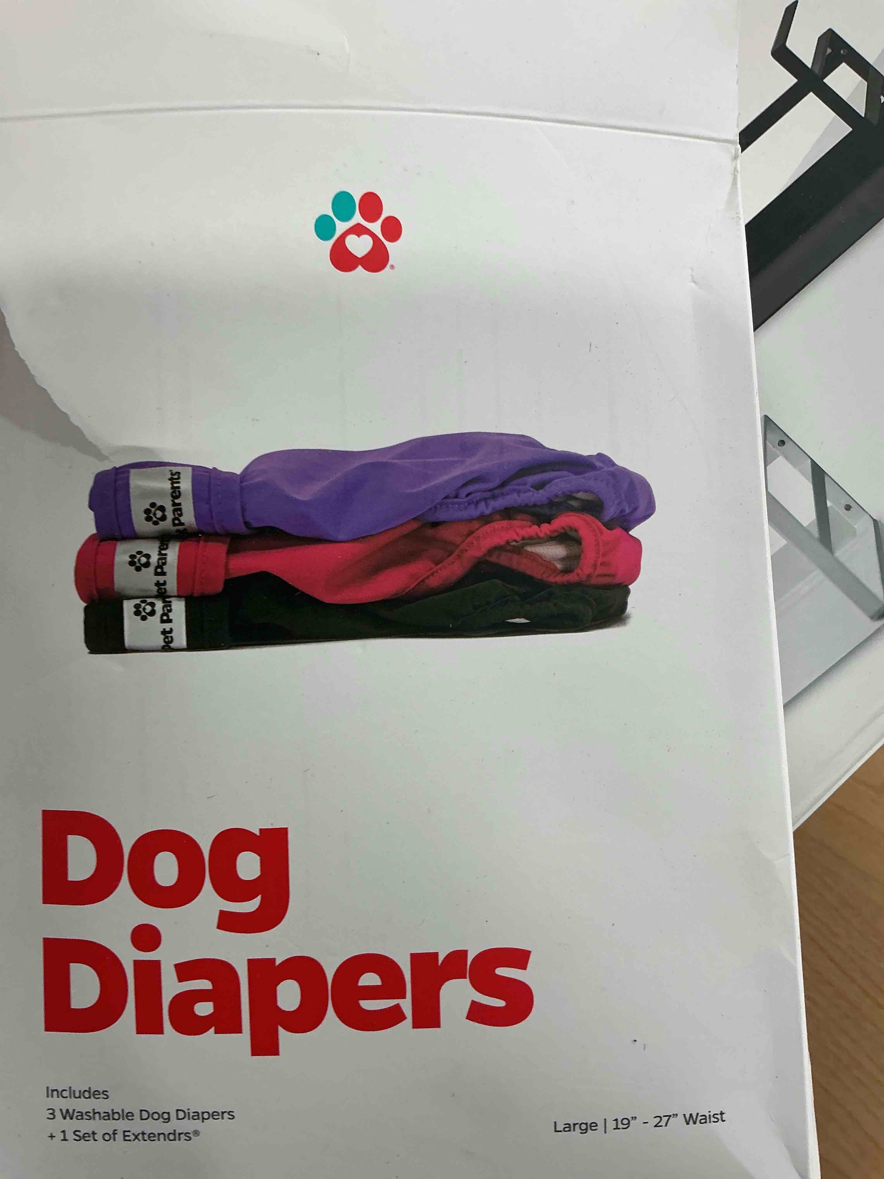 Condition photo showing Good Condition for pet parents® washable dog diapers (3pack) + extendrs® of durable doggie diapers, premium dog diapers female (large, princess) princess large (19-27")