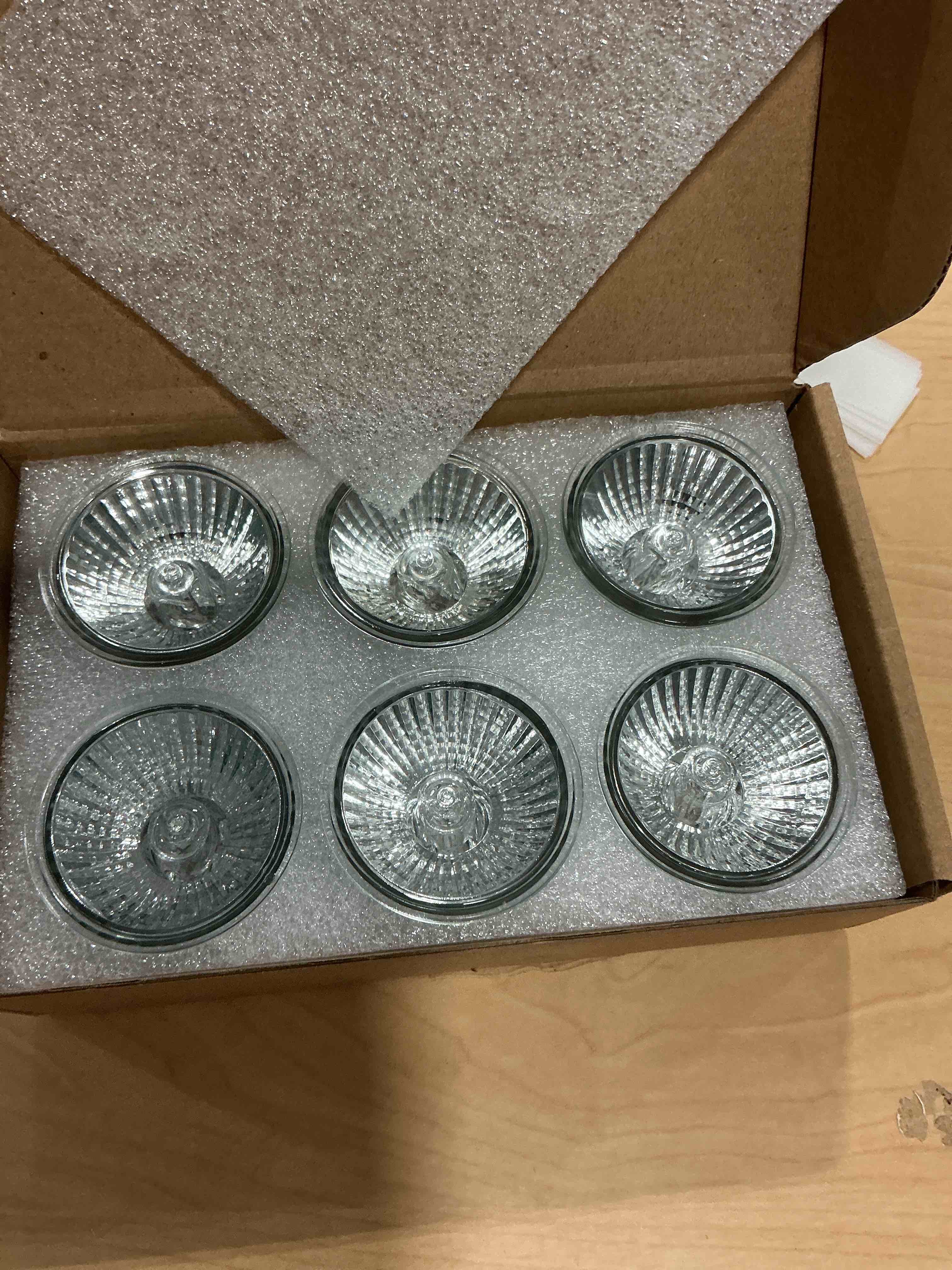 Condition photo showing New/Like New for GU10 120V 50W Halogen Light Bulbs for Track and Range Hood, GU10+C Candle Warmer Lamp with Dimmable, 2700K Warm White, 6000+Hours Long-Lasting Pack of 6 50 Watts