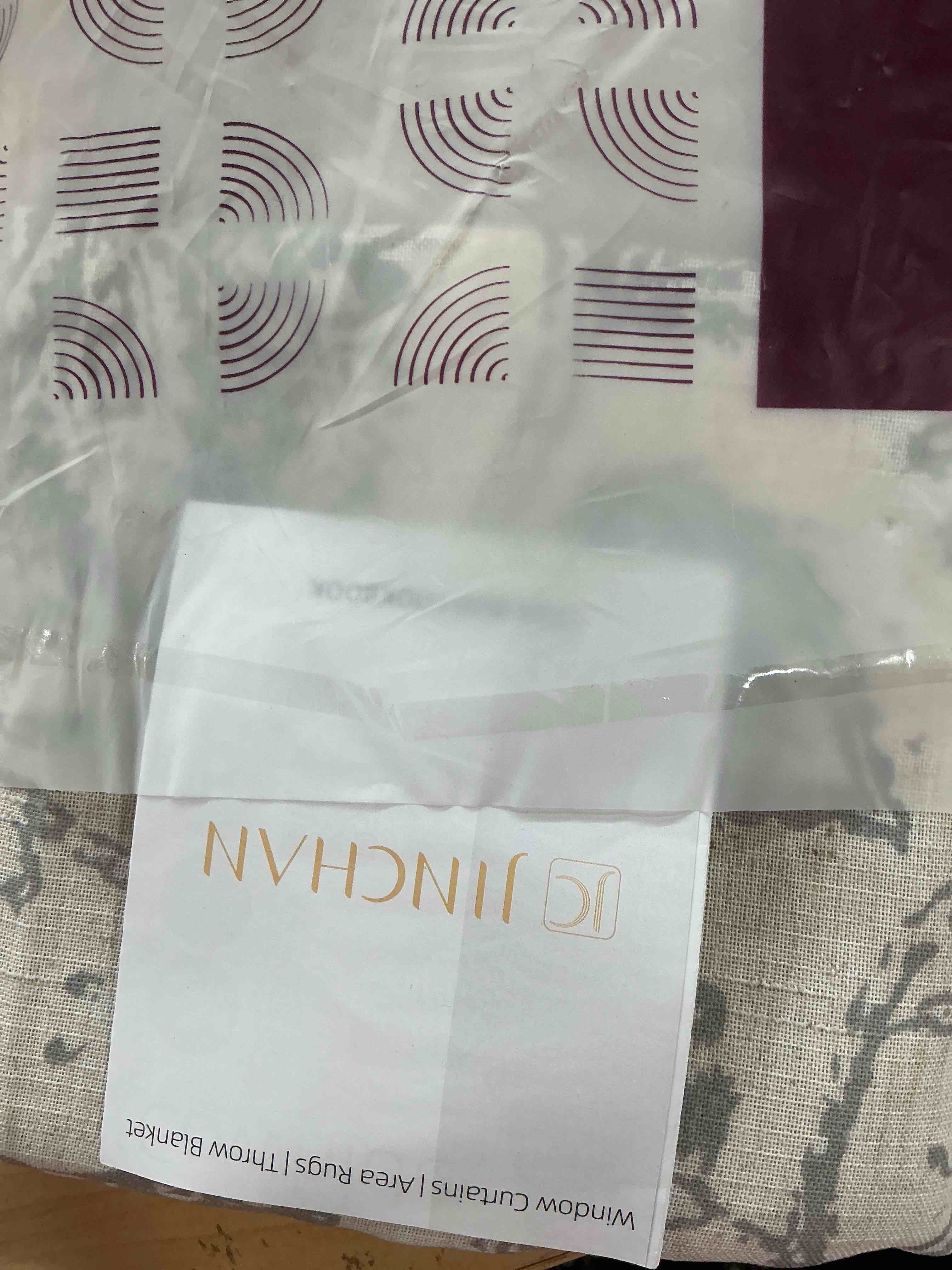 Condition photo showing Good Condition for jinchan Gray Linen Valance Curtain Blackout Double Layer Valance for Windows Scroll Paisley Window Treatment for Living Room Kitchen 18 Inch Farmhouse Overlay Rod Pocket 1 Panel Grey on Beige 50"W x 18"L (Pack of 1) Scroll | Grey