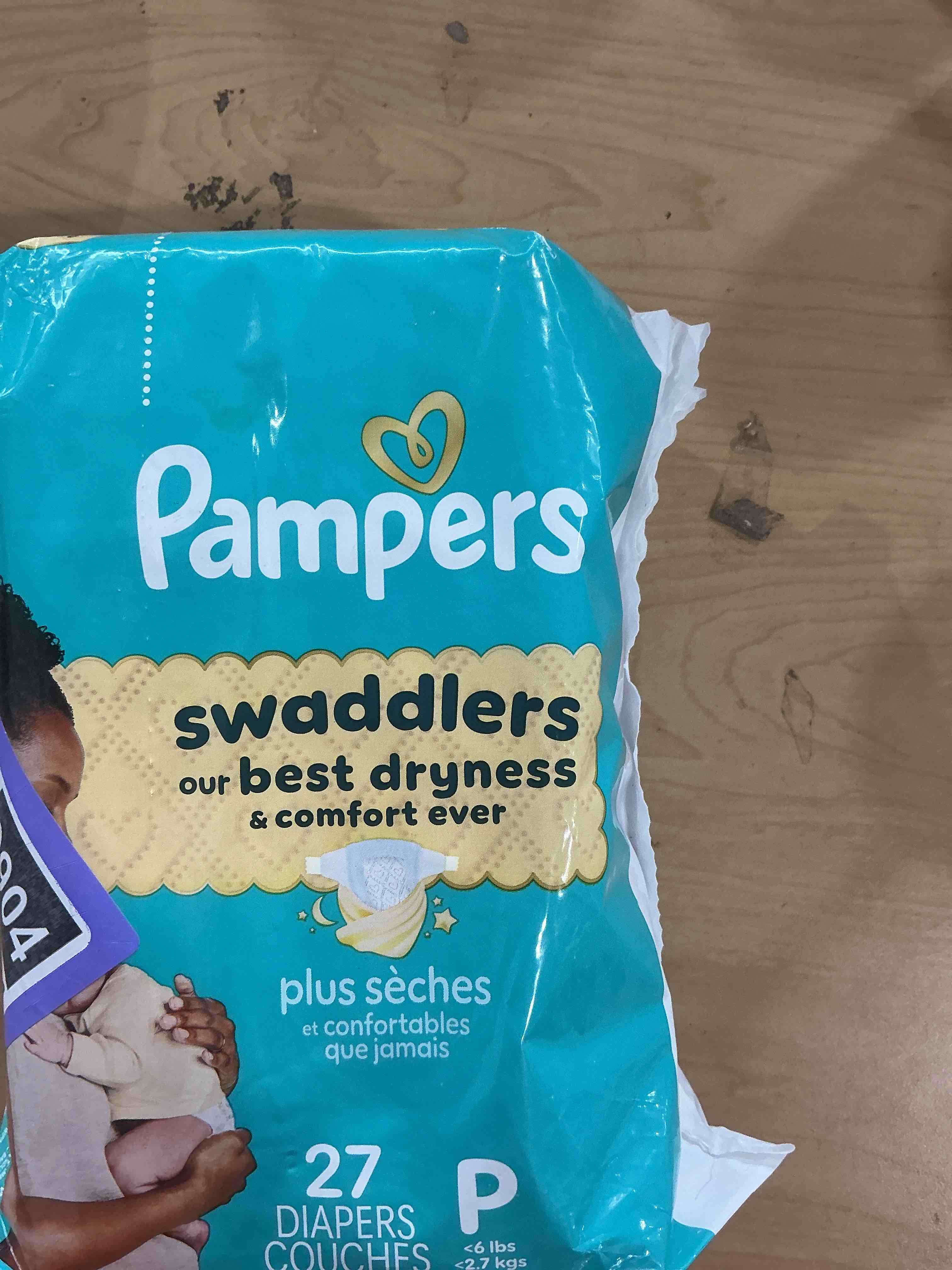 Condition photo showing New/Like New for Pampers Baby Diapers - Swaddlers - Size P1, 27 Count, Ultra Absorbent Disposable Preemie Diaper Preemie 27