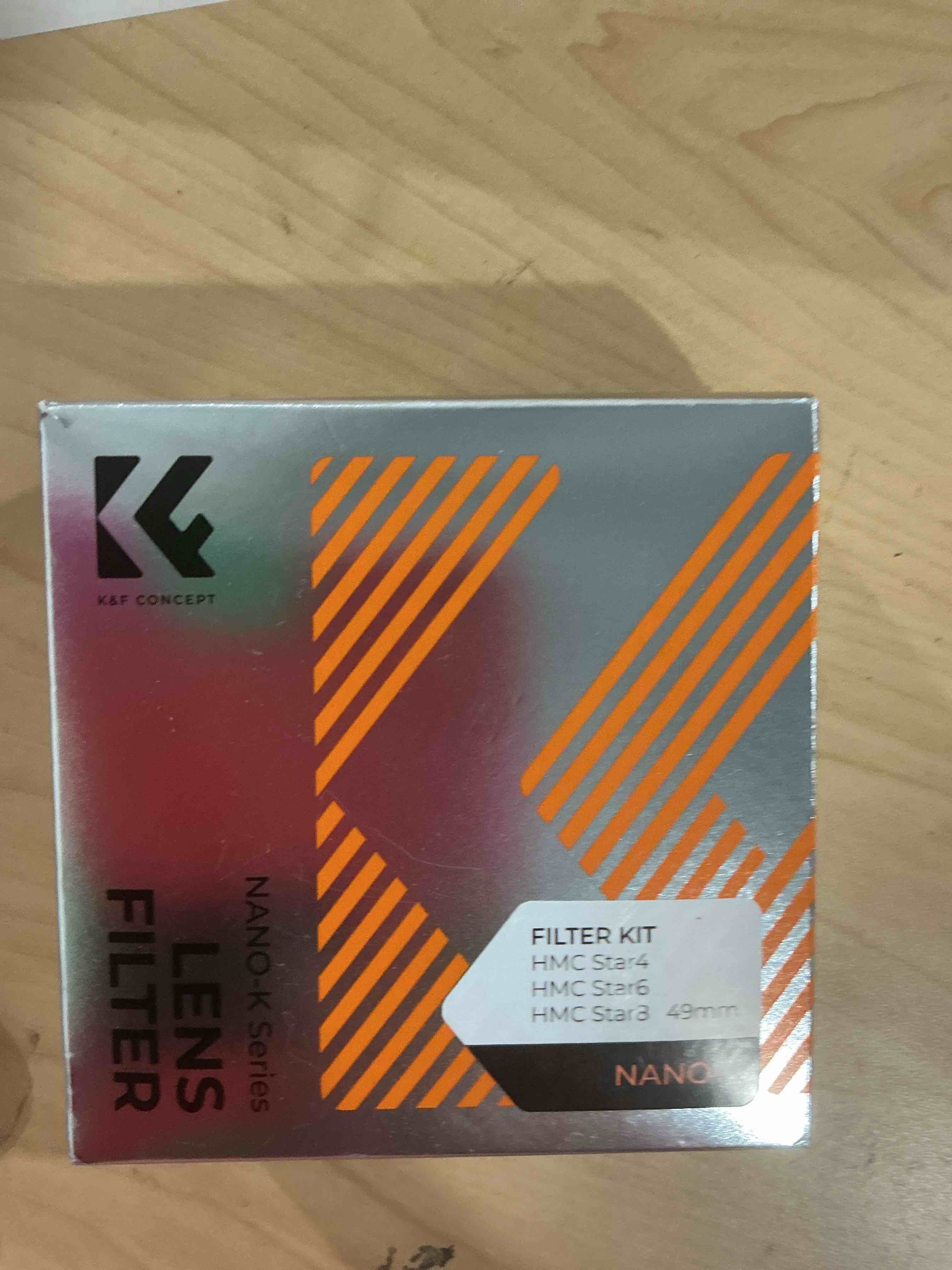 Condition photo showing Good Condition for K&F CONCEPT 49mm Star Filters Kit (3pcs) 4 Points 6 Points 8 Points Cross Screen Starburst Filters Set -18 Layer Coating Ultra Slim Optical Glass Camera Lens Filter with 3 Cleaning Cloth