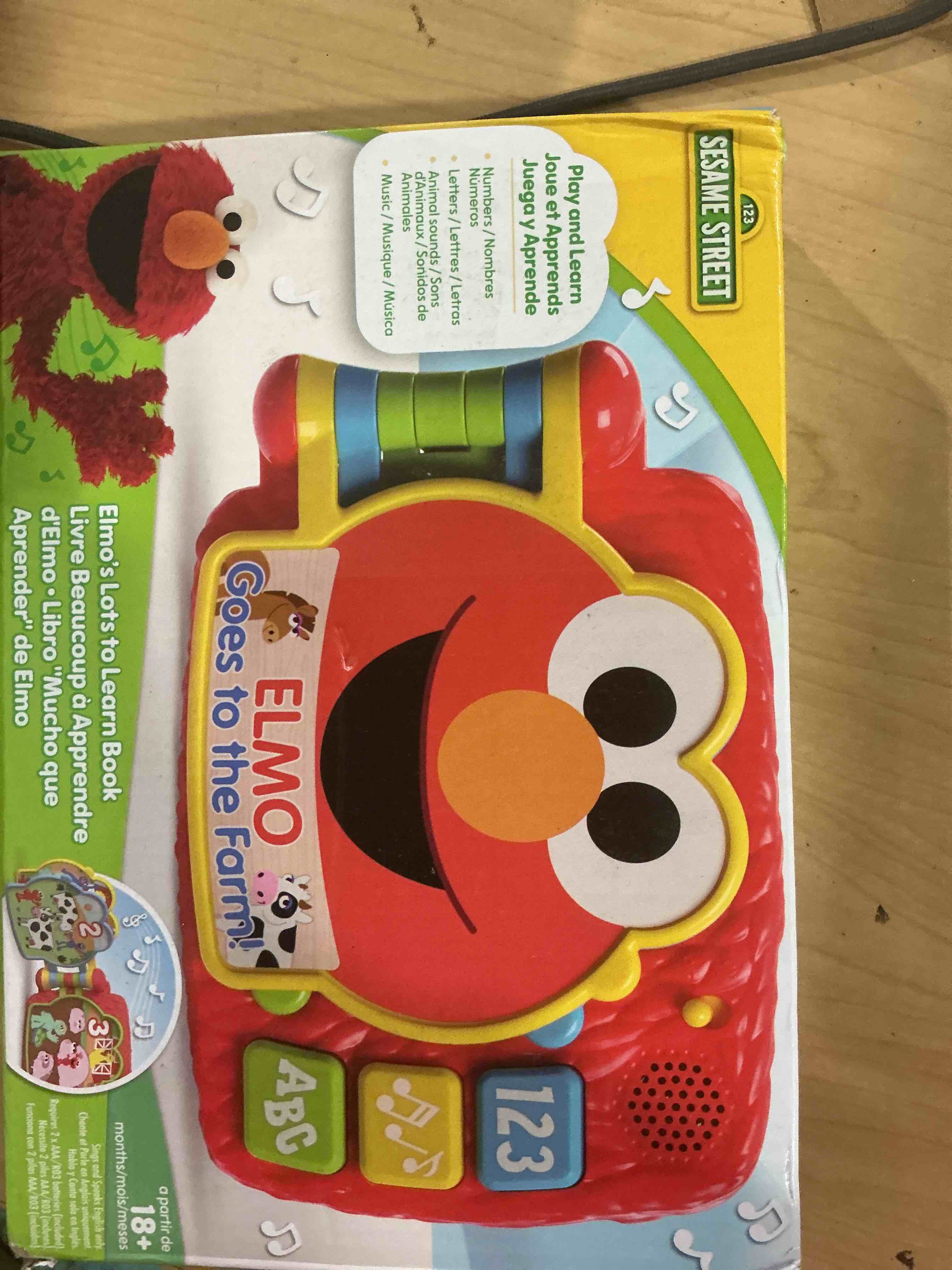 Condition photo showing Good Condition for Sesame Street Elmo’s Lots to Learn 6.25 Inch Electronic Book, Learning and Education, Kids Toys for Ages 18 Month by Just Play