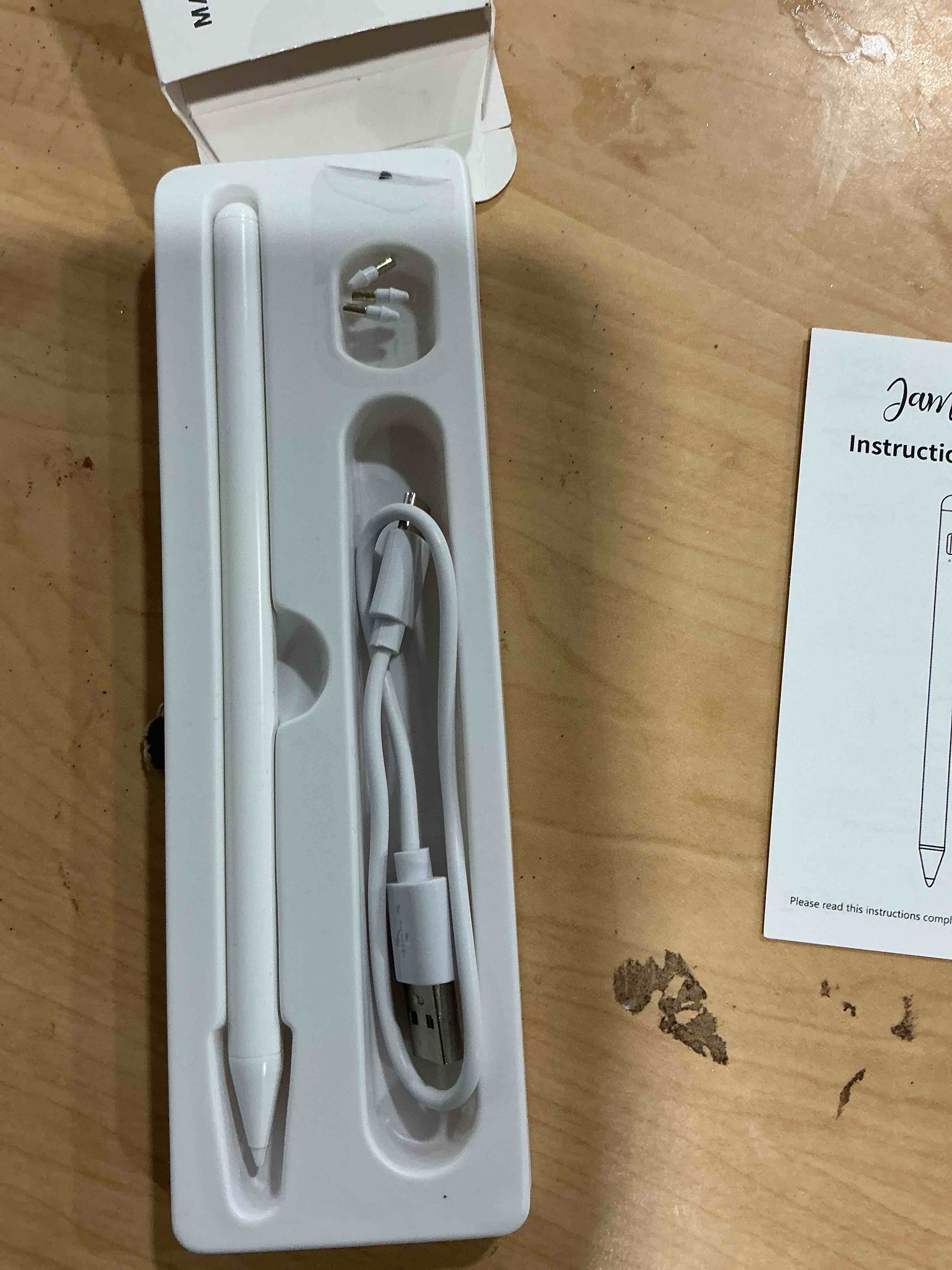 Condition photo showing New/Like New for Stylus Pen for iPad 6th-11th Generation-2X Fast Charge Active Pencil Compatible with 2018-2025 Apple iPad Pro 11"/12.9"/M4, iPad Air 3/4/5/M2/M3,iPad mini 5/6 Gen-White