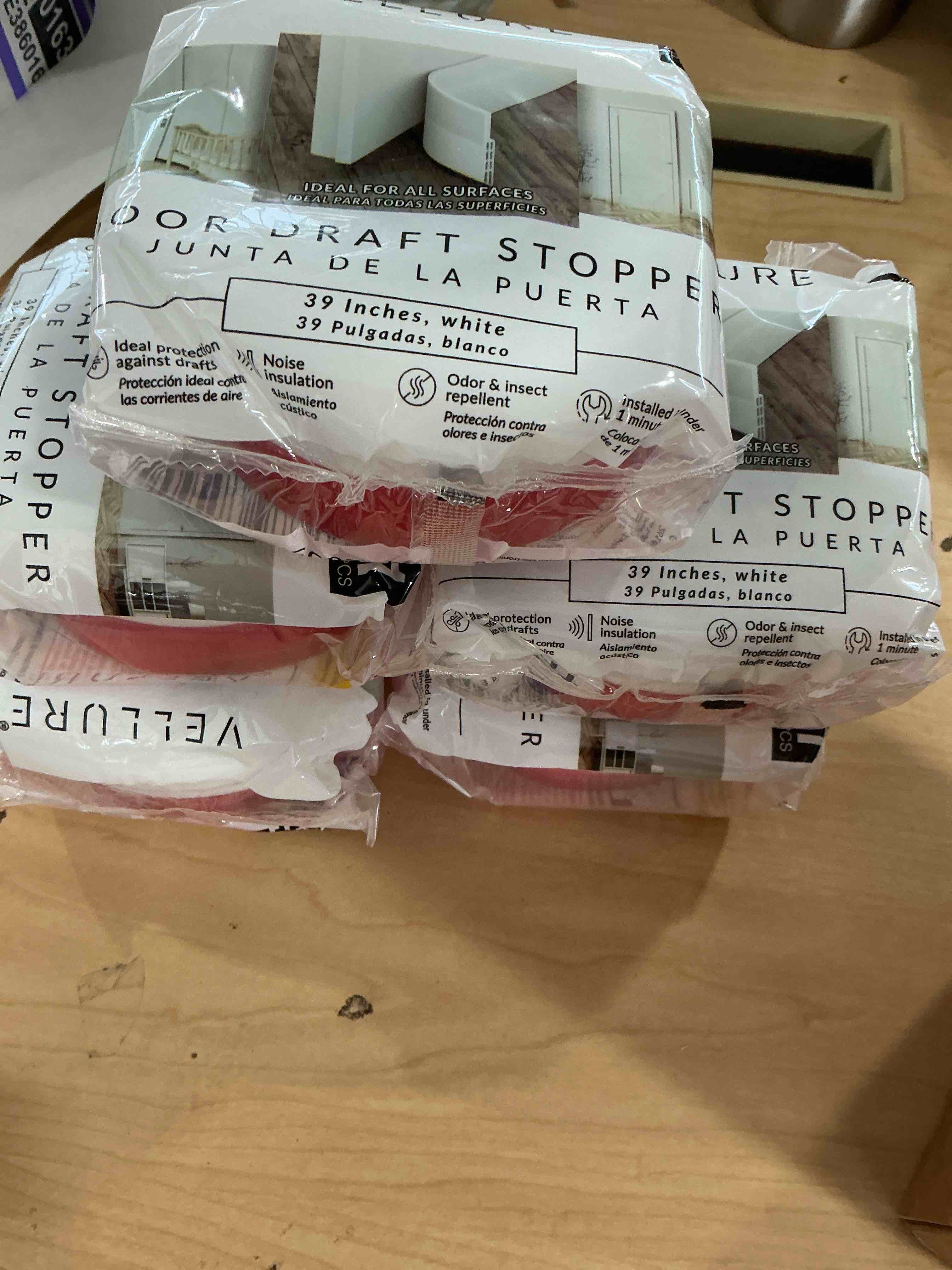 Condition photo showing New/Like New for Vellure® Door Draft stoppers for Bottom of Door - New Premium Door Sweep/Door Seal Strip (Save Energy – installs Quickly and Easily) Door Weather Stripping, Ideal for Keeping Out Cold (5x39 White)