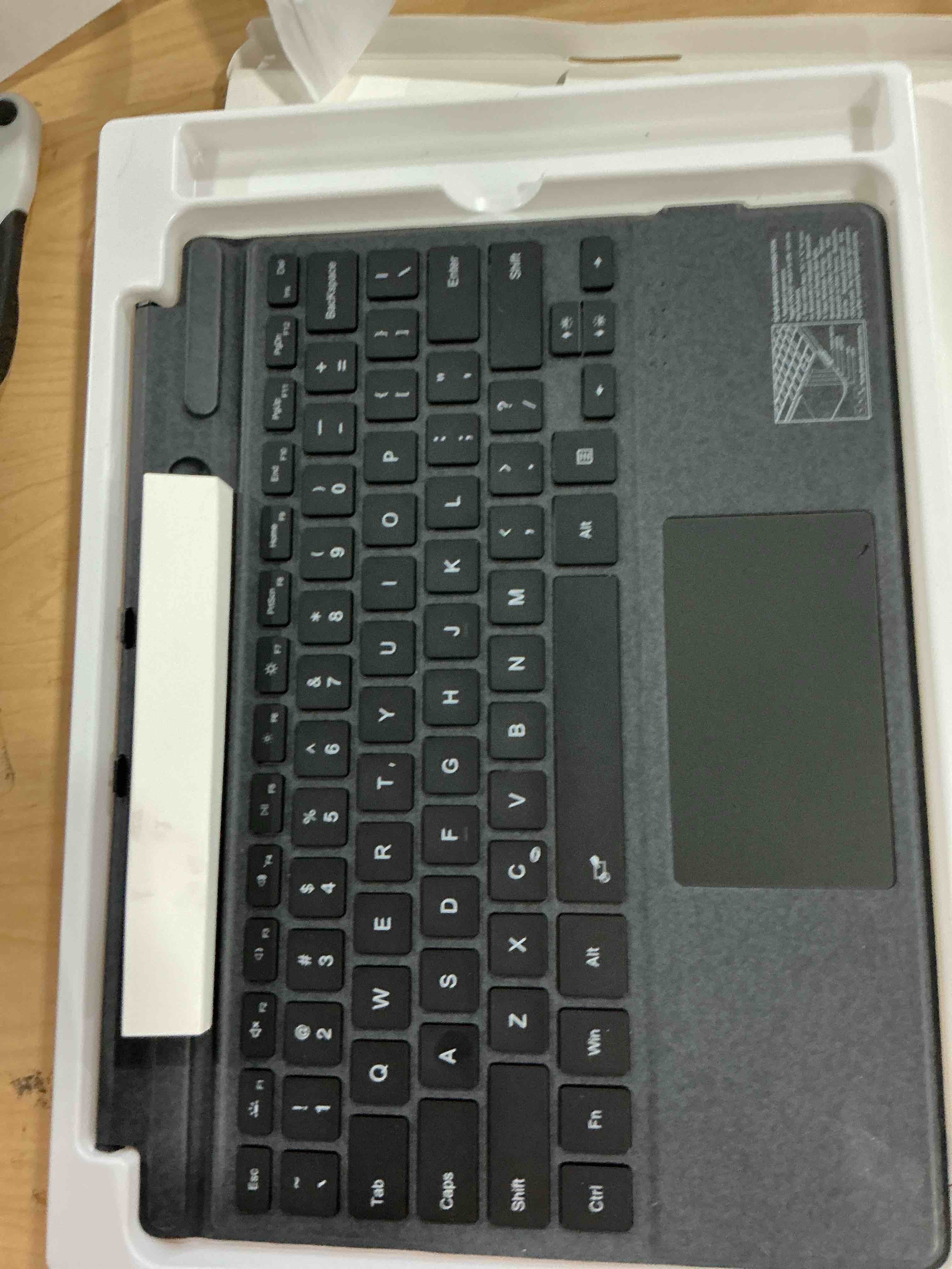 Condition photo showing Good Condition for Surface Pro Keyboard for Microsoft Surface Pro 11/10/9/8/X 13", 7 Color Backlits Portable Type-Cover, Bluetooth Wireless Magnetic Ergonomic Ultra Slim Keyboard, Trackpad, USB-C Recharge, Pen Holder Black 13 inch Surface Pro 8/9/10/11/X