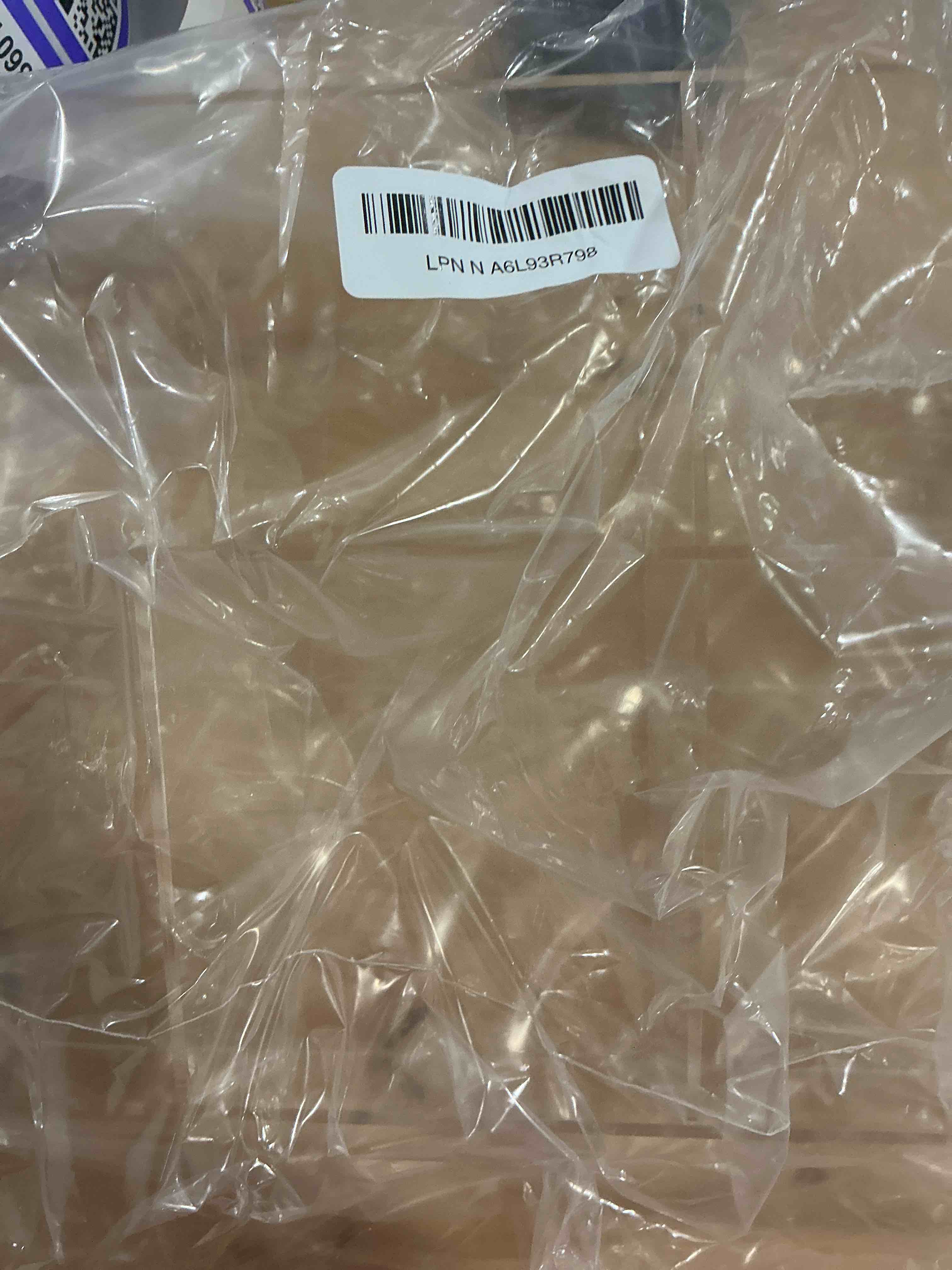 Condition photo showing As Is for coffee bar station organizer for countertop, acrylic coffee pods sugar packets tea bags broken piece storage basket for countertop, clear