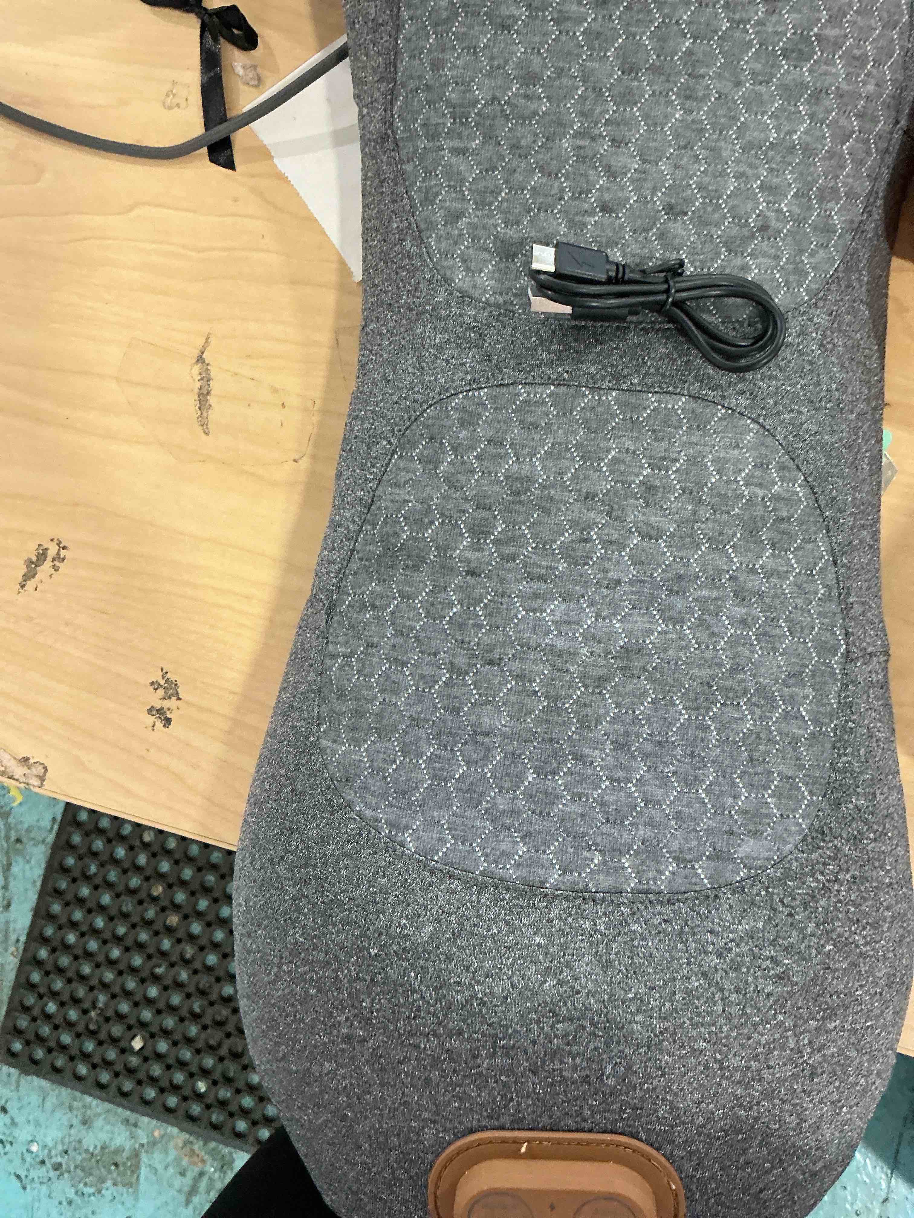 Condition photo showing Good Condition for 3 in 1 Upadate Rechargeable Electric Lumbar Support Pillow with Adjustable Height for Bed and Chair,Back Massager with Heat,Back Massager for Pain Relief Deep Tissue,Waist Wedge Bolster (Black) Black Small