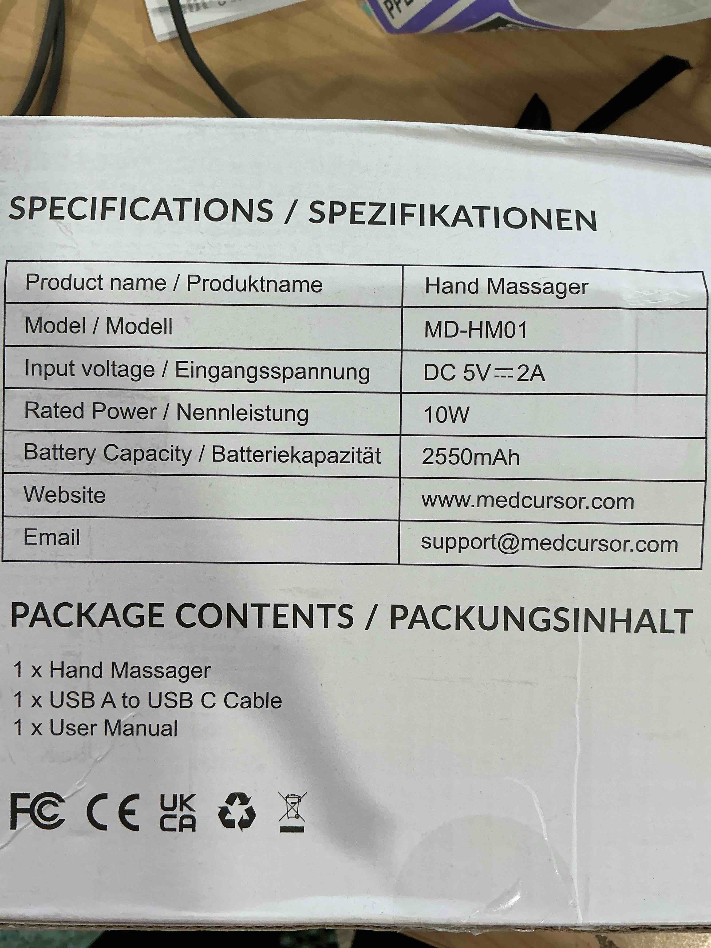 Condition photo showing Good Condition for Medcursor Hand Massager - Hand Massager with Heat and Compression for Carpal Tunnel and Stiff Joints, Pain Relief from Wrist to Palm and Finger, Gifts for Women Men (Rechargeable) Black