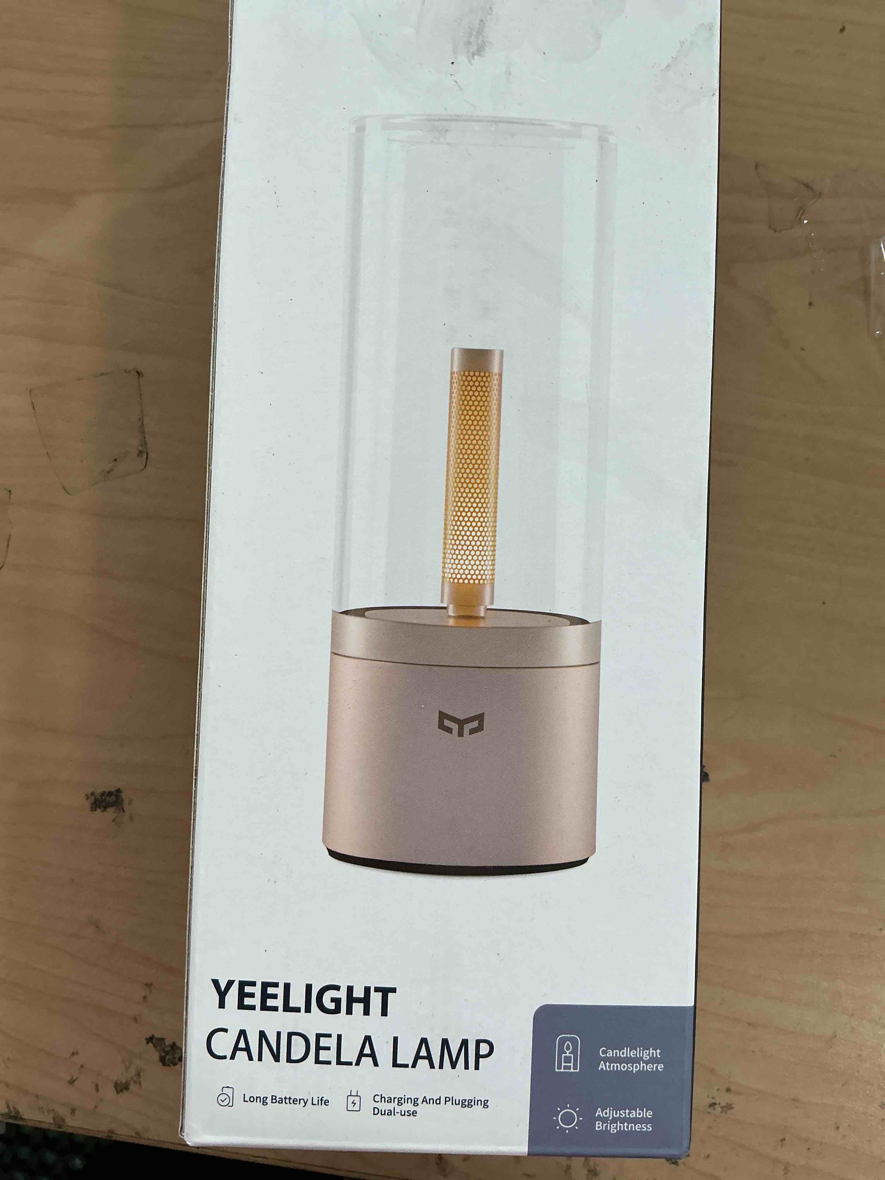 Condition photo showing New/Like New for Yeelight Portable Small Table Lamp for Indoor/Outdoor Use, 2500mAh Rechargeable Gold LED Desk Light, 2 Dimming Modes, 1800K Adjustable Warm Brightness, Patio, Table Decor, Coffee Shop, Dining, Bar Modern